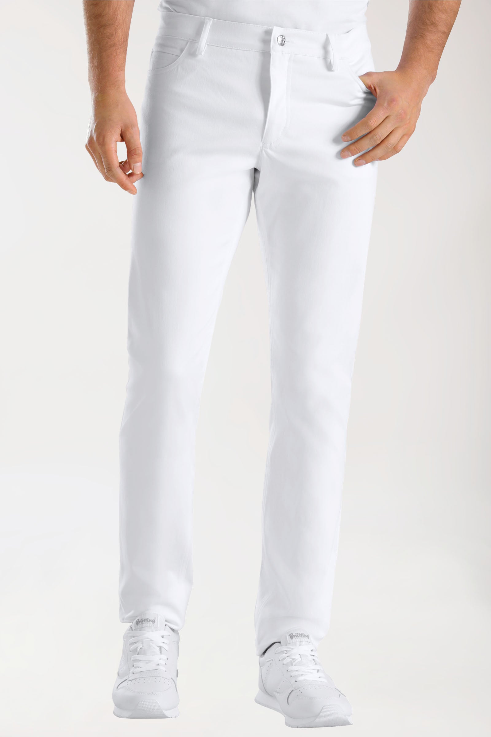 COMFY FLEX 5-Pocket Hose Herren - schlankes Bein weiss