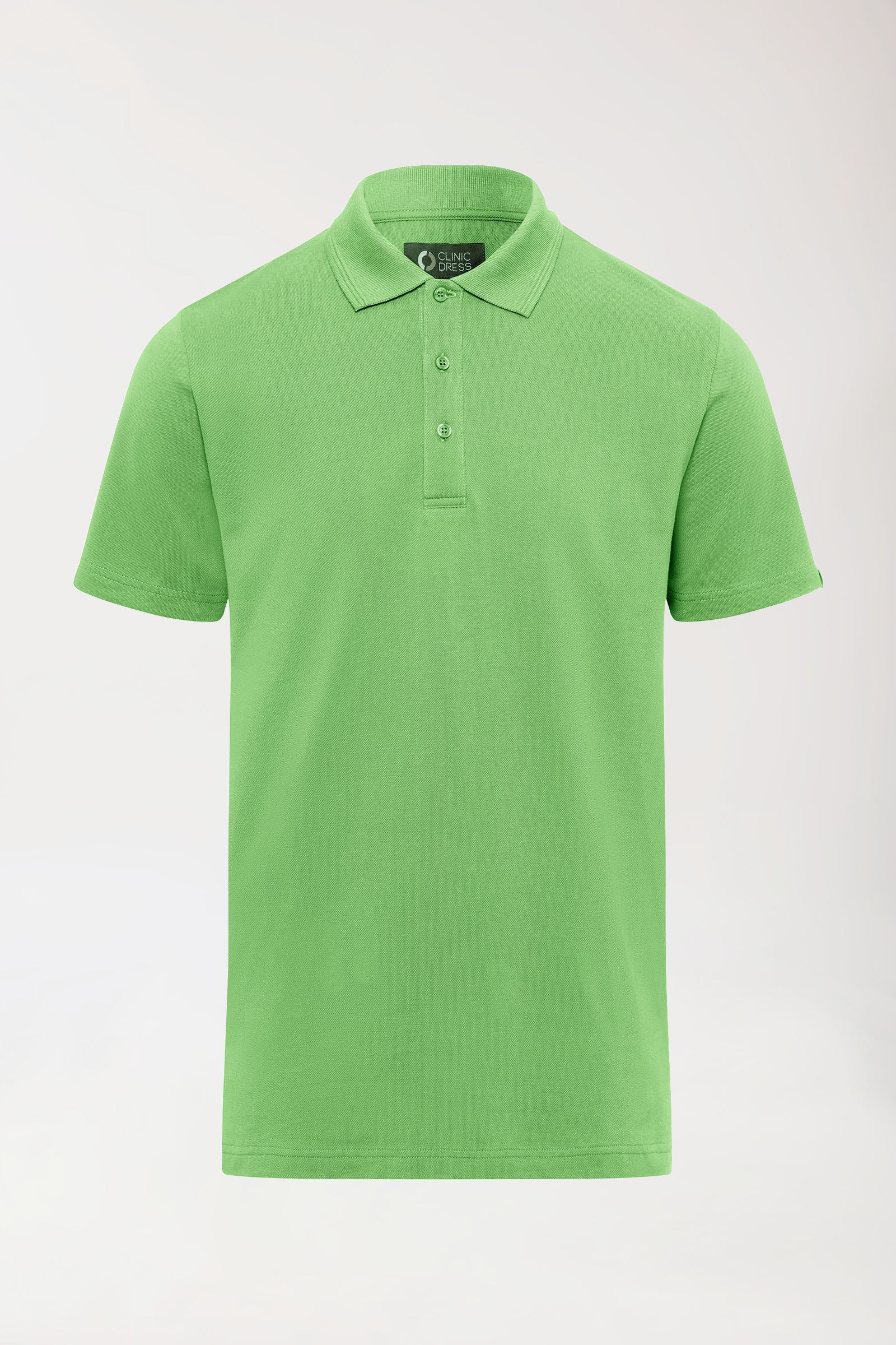 COMFY FLEX Stretch Shirt Herren - Polokragen apfelgrün, Vorderansicht