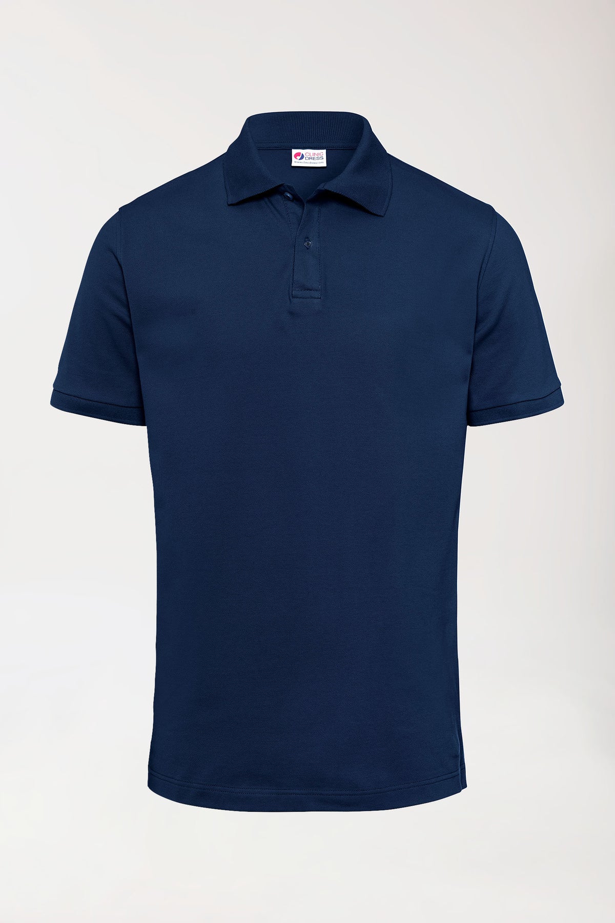 Stretch Shirt Herren - Polokragen navy, Vue de face