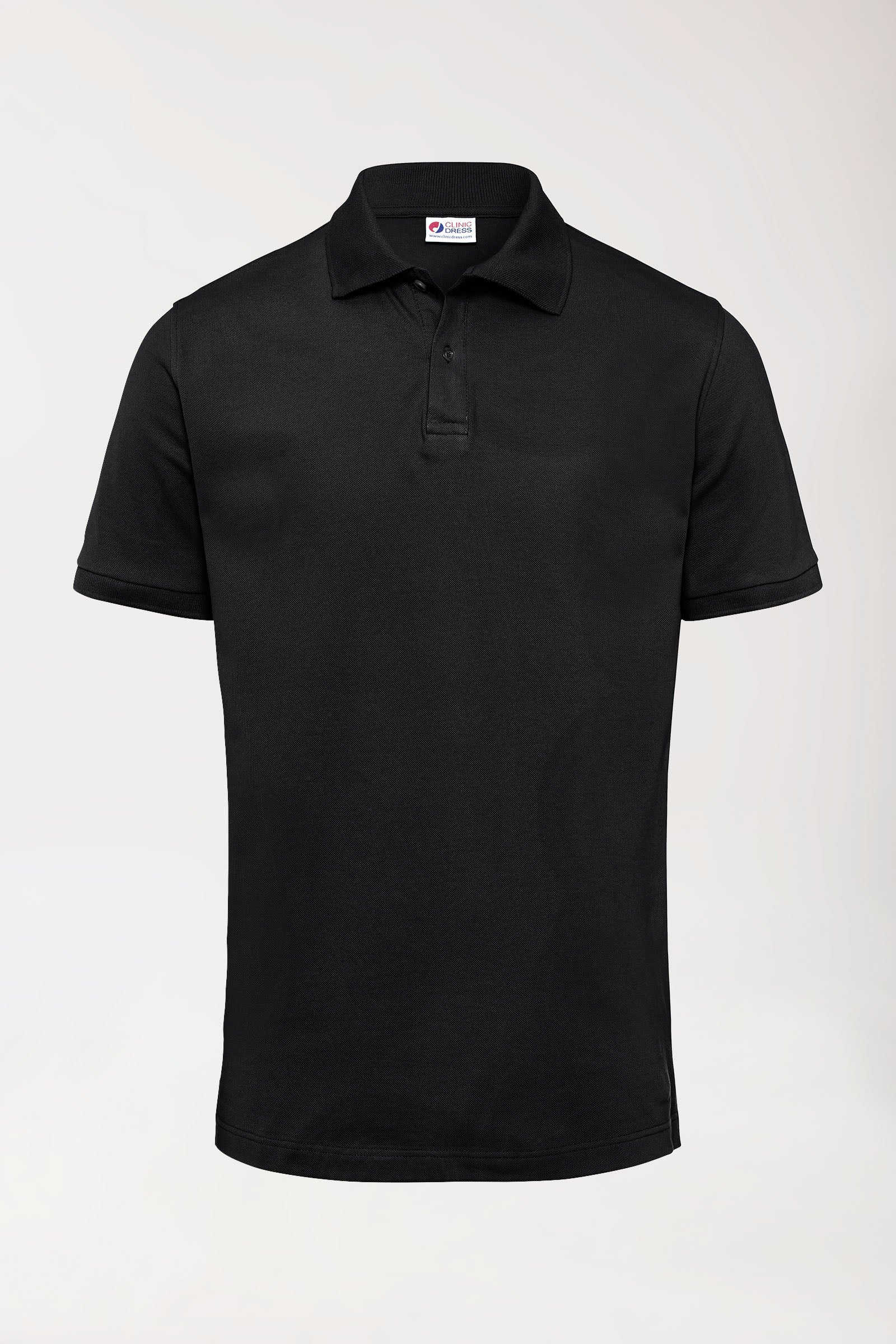 Stretch Shirt Herren - Polokragen schwarz, Vue de face