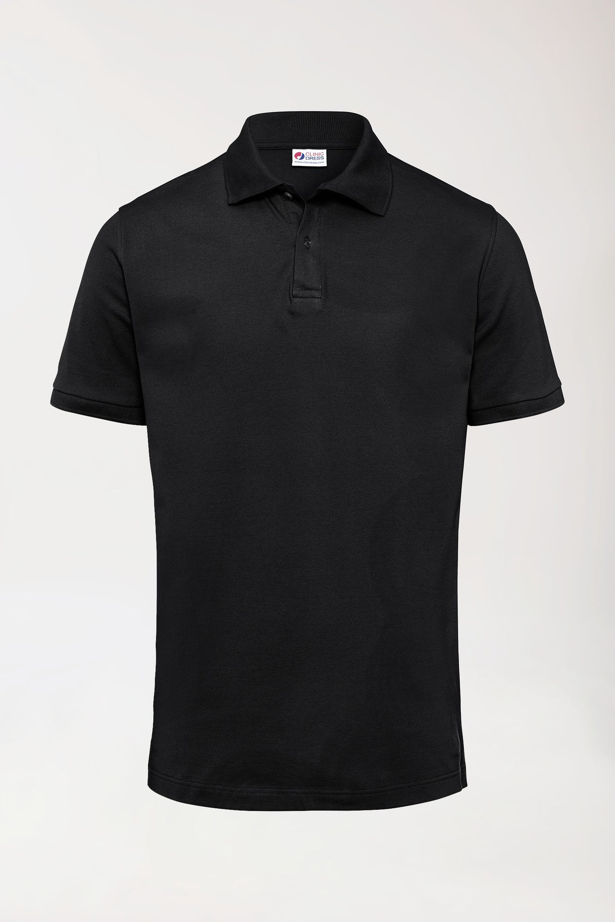 Stretch Shirt Herren - Polokragen schwarz, Vue de face