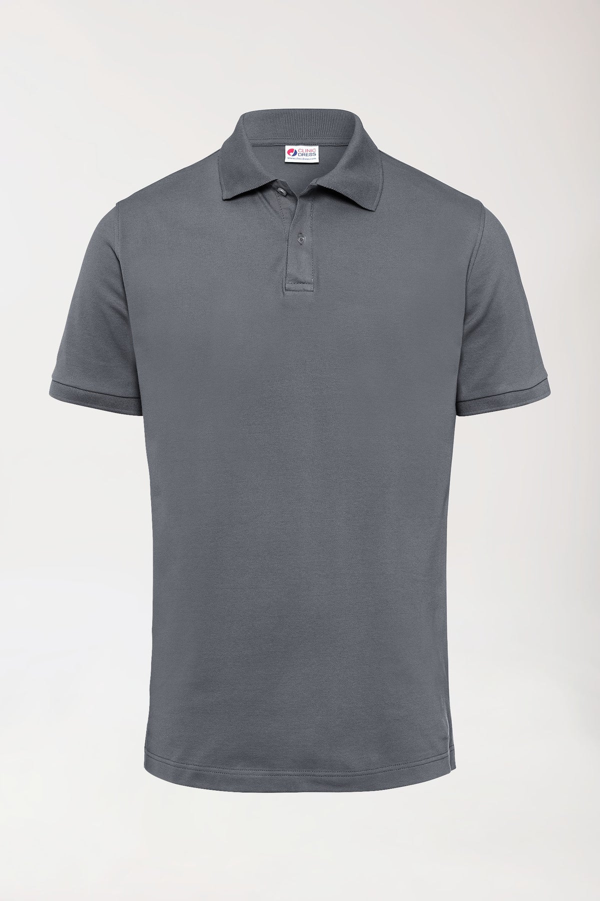 Stretch Shirt Herren - Polokragen steingrau