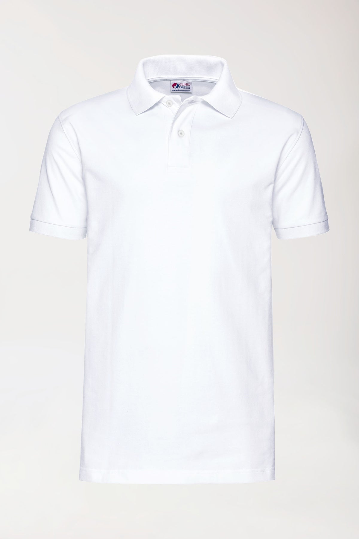 Stretch Shirt Herren - Polokragen weiss