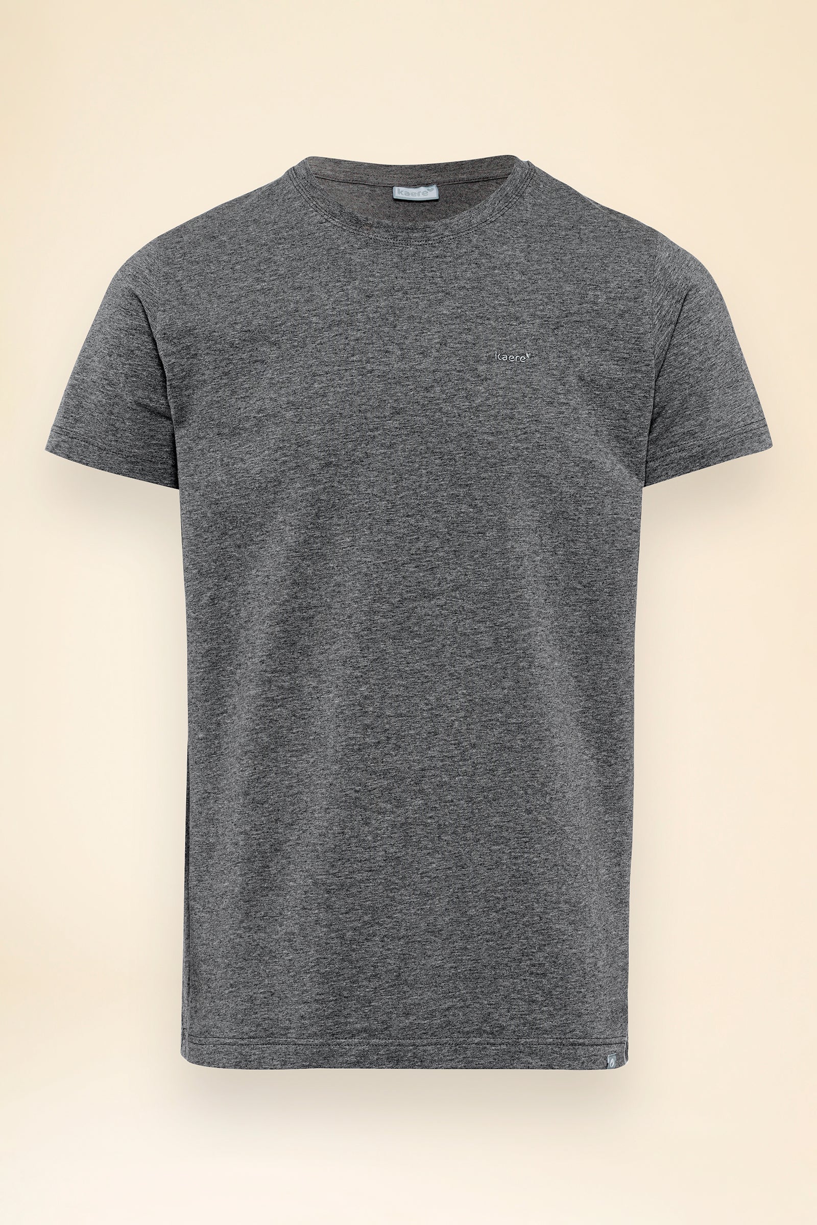 KAERE Shirt Herren - Kurzarm dunkelgrau melange