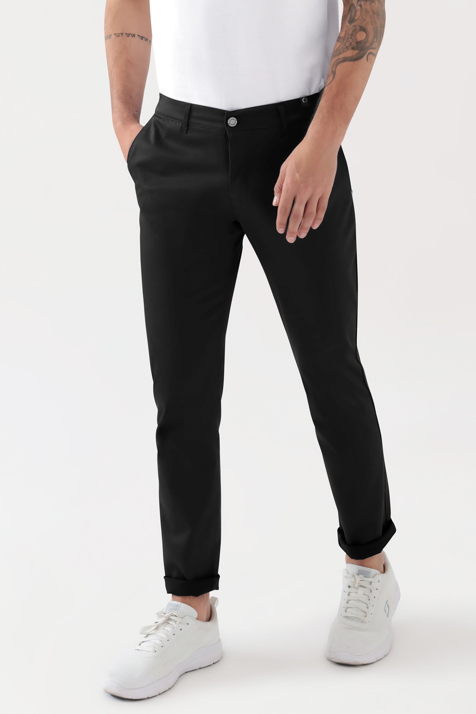 COMFY FLEX Hose Herren - Chino Style schwarz, Vue de face
