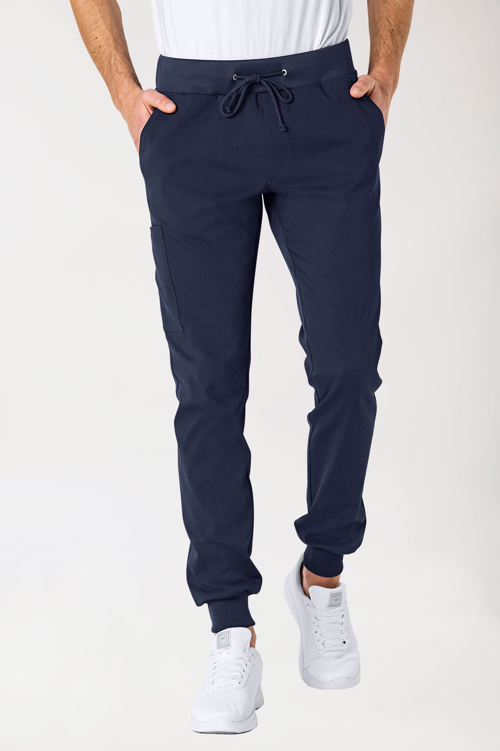 Stretch Hose Herren - Jogpants navy, Vorderansicht