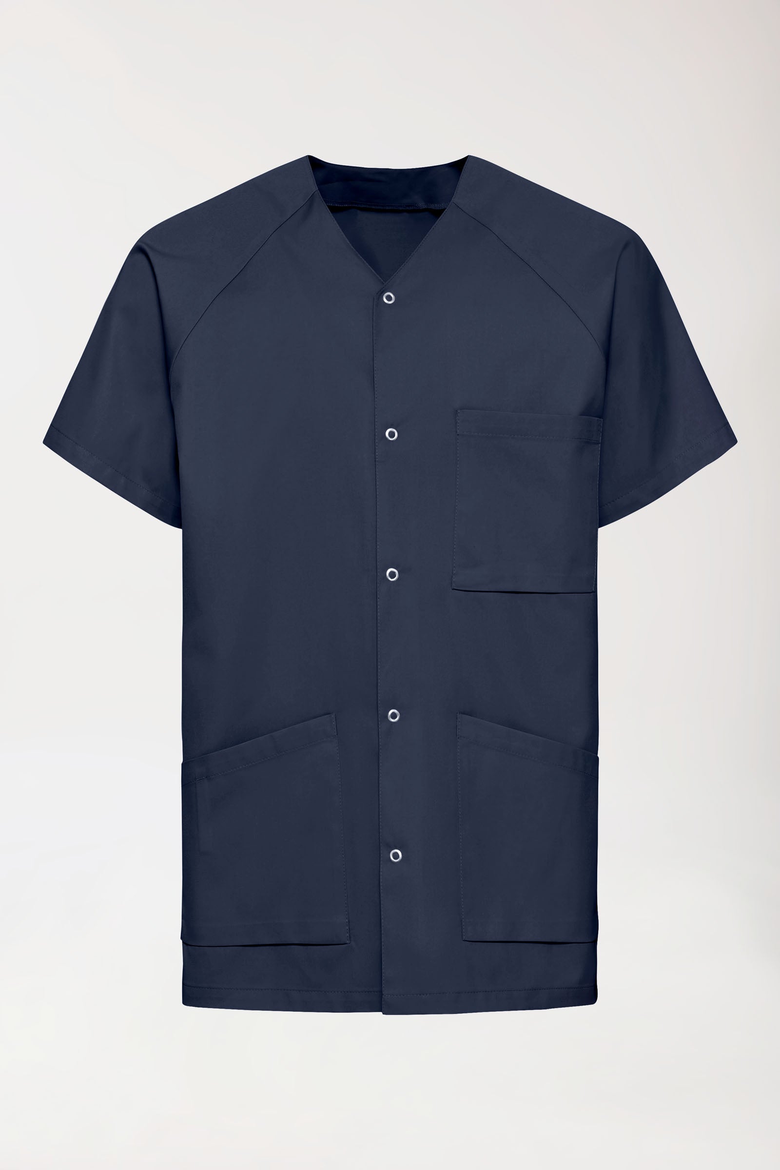 Kasack Herren - Druckknopfleiste navy
