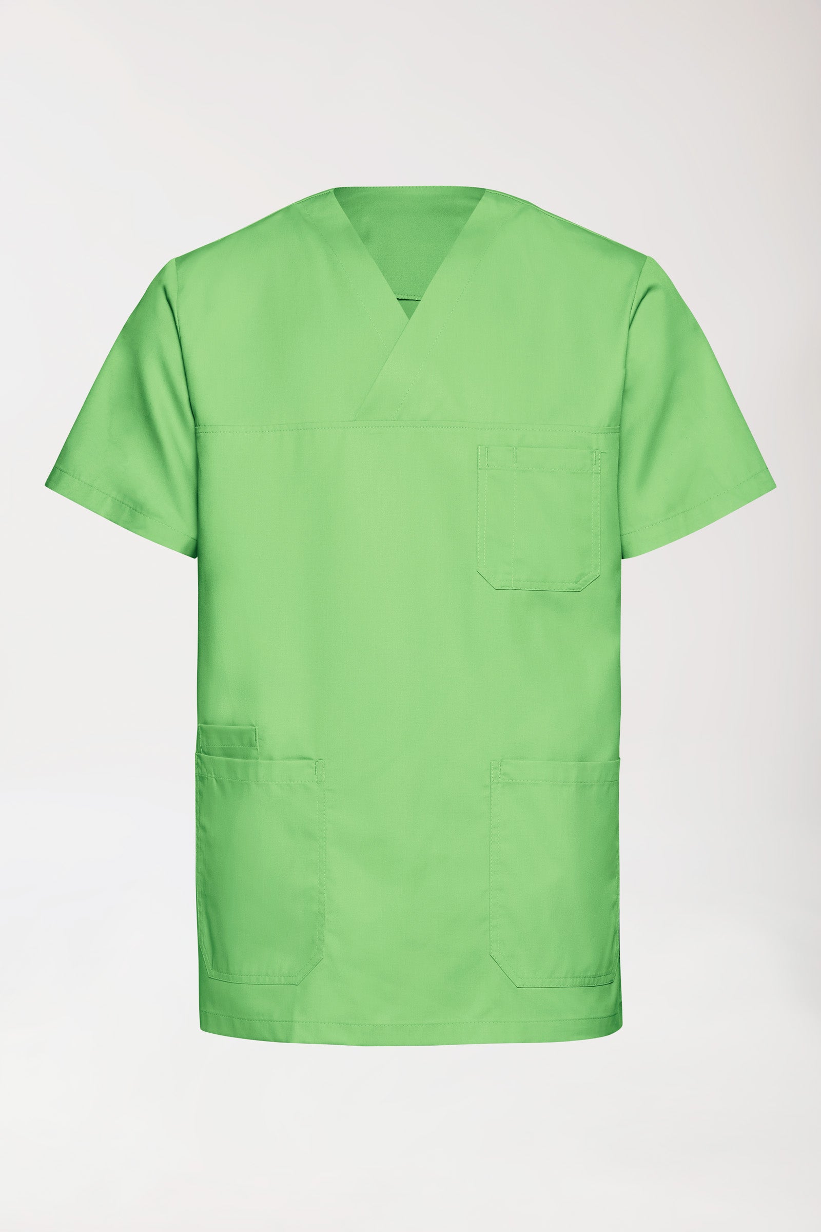 TENCEL™ Schlupfkasack Herren - V-Ausschnitt apfelgrün, Vue de face