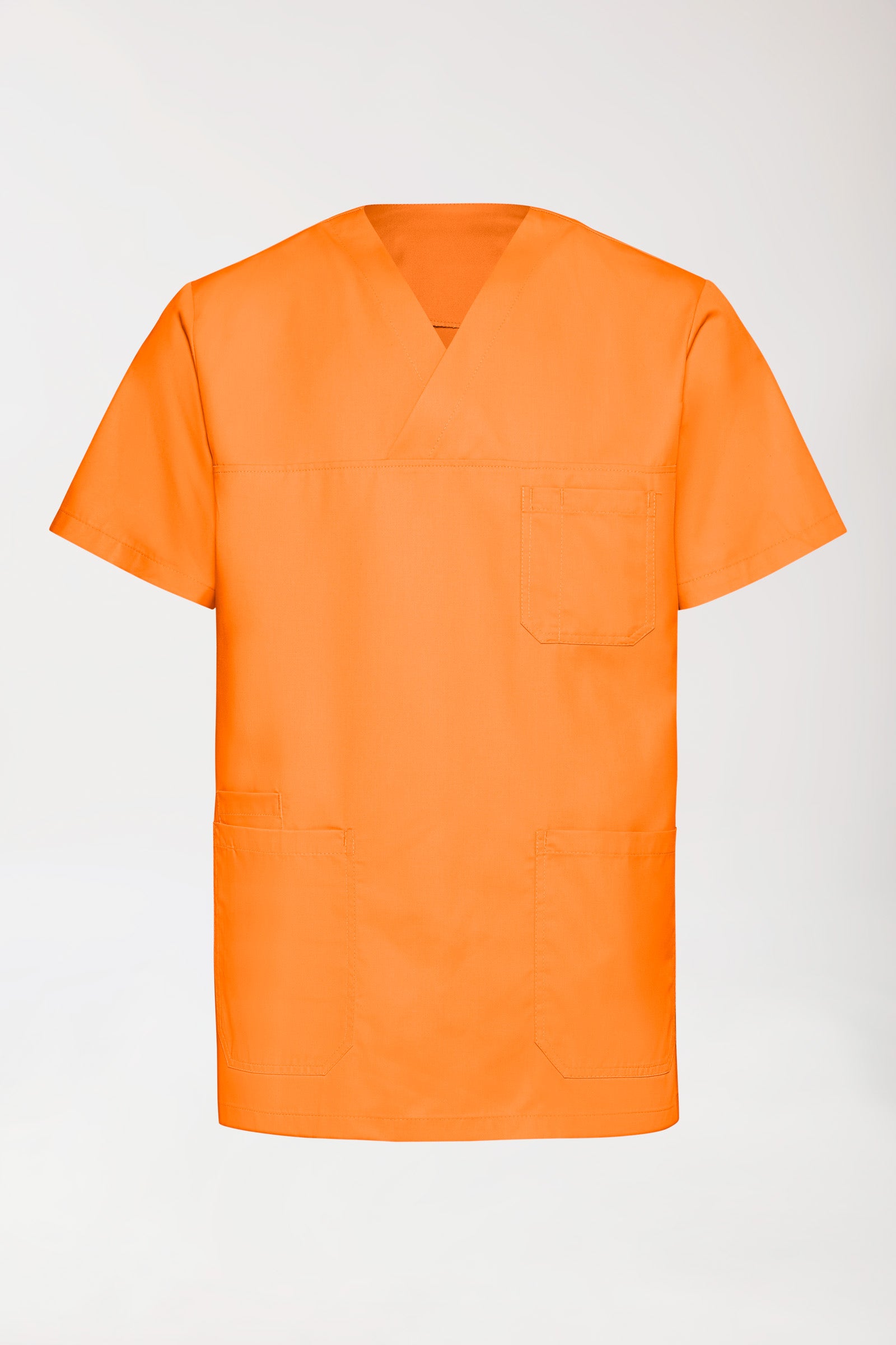TENCEL™ Schlupfkasack Herren - V-Ausschnitt brillant orange, Vue de face