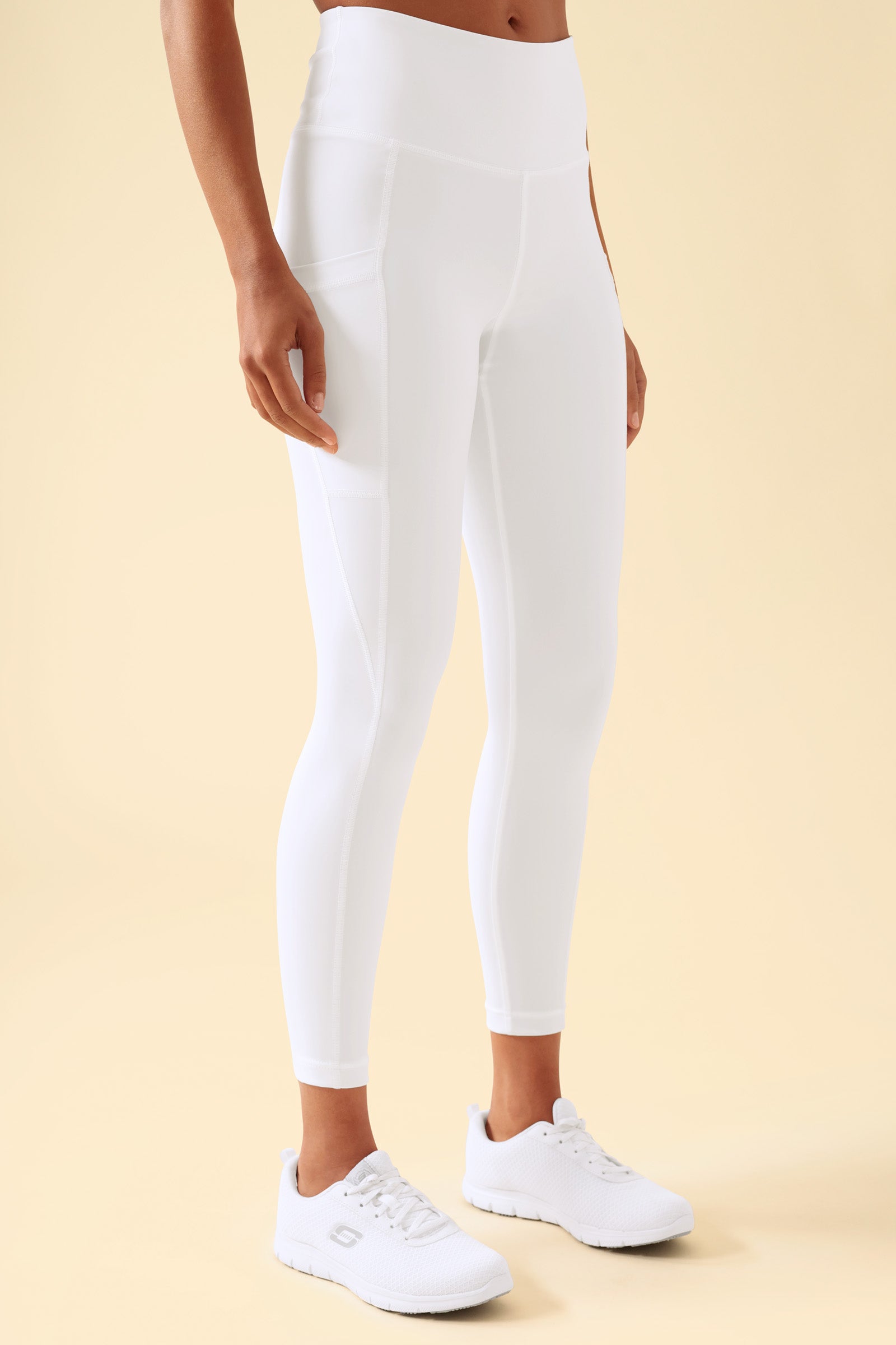KAERE Leggings Damen - super elastisch weiss, Vorderansicht