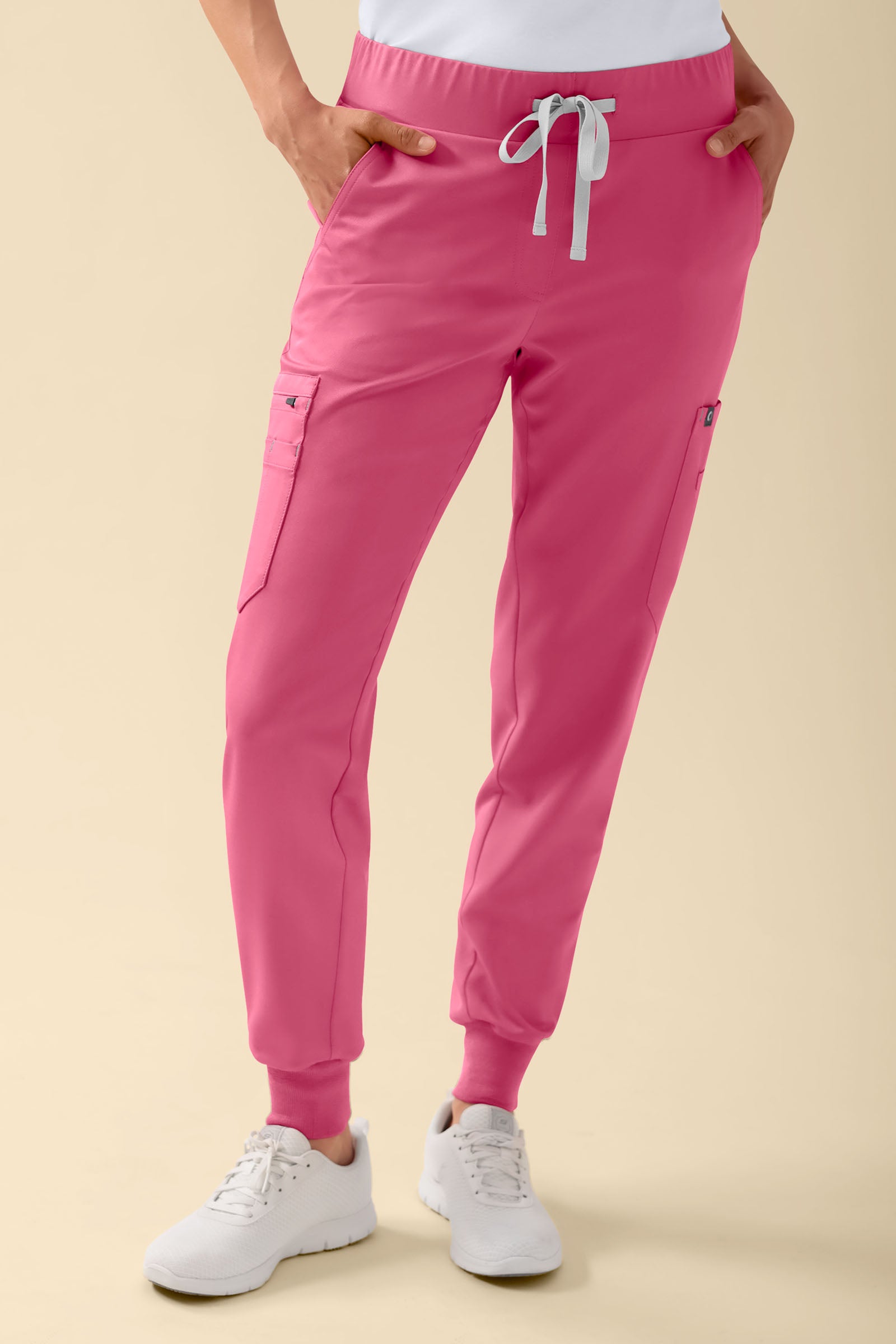 KAERE Hose Damen - Saumbündchen mit Beintaschen rosenholz