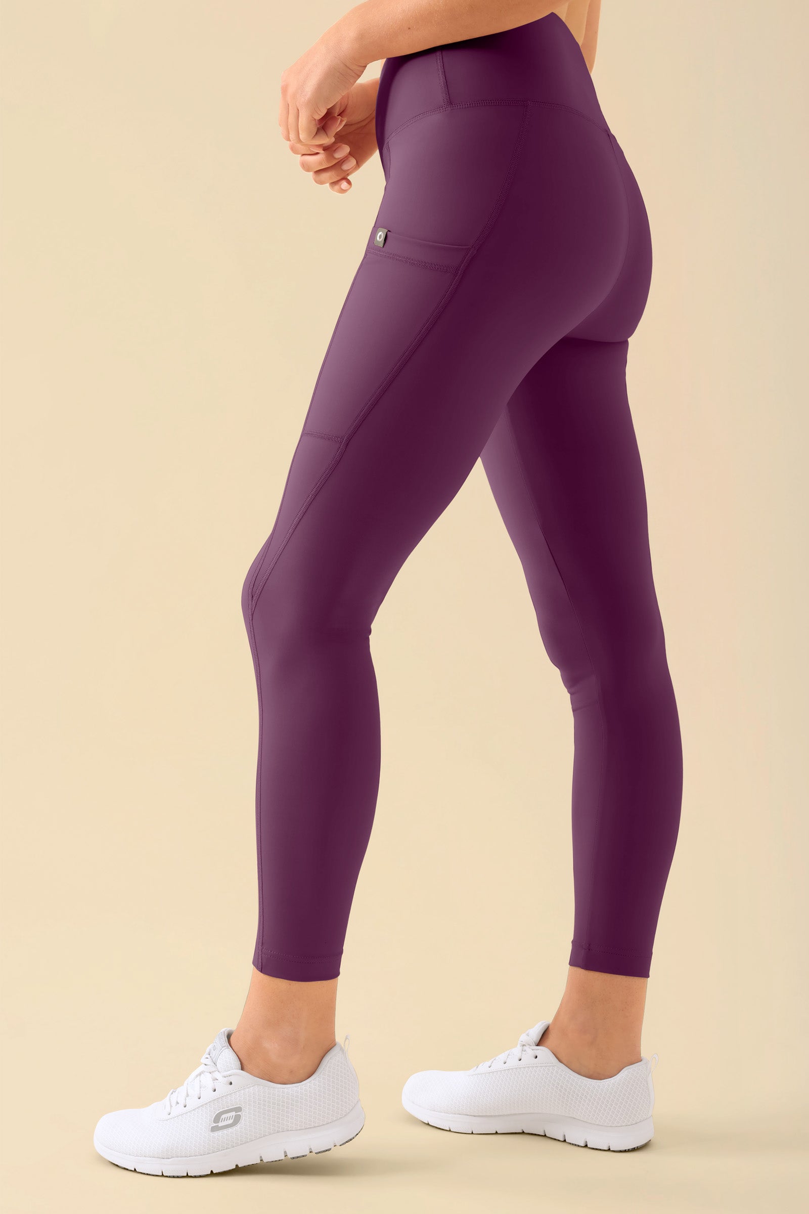 KAERE Leggings Damen - super elastisch pflaume