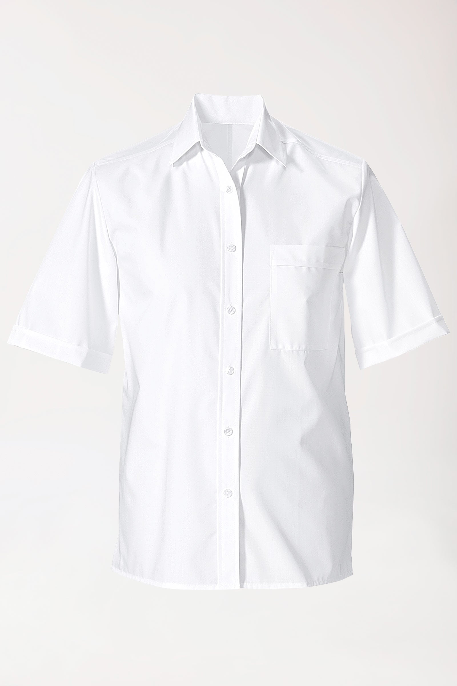 Bluse Weiss Kurzarm Mischgewebe