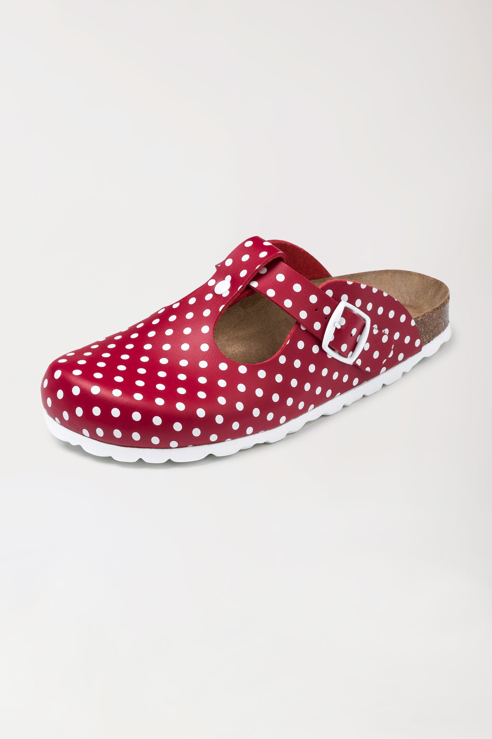 Damen Clog rot/weiss