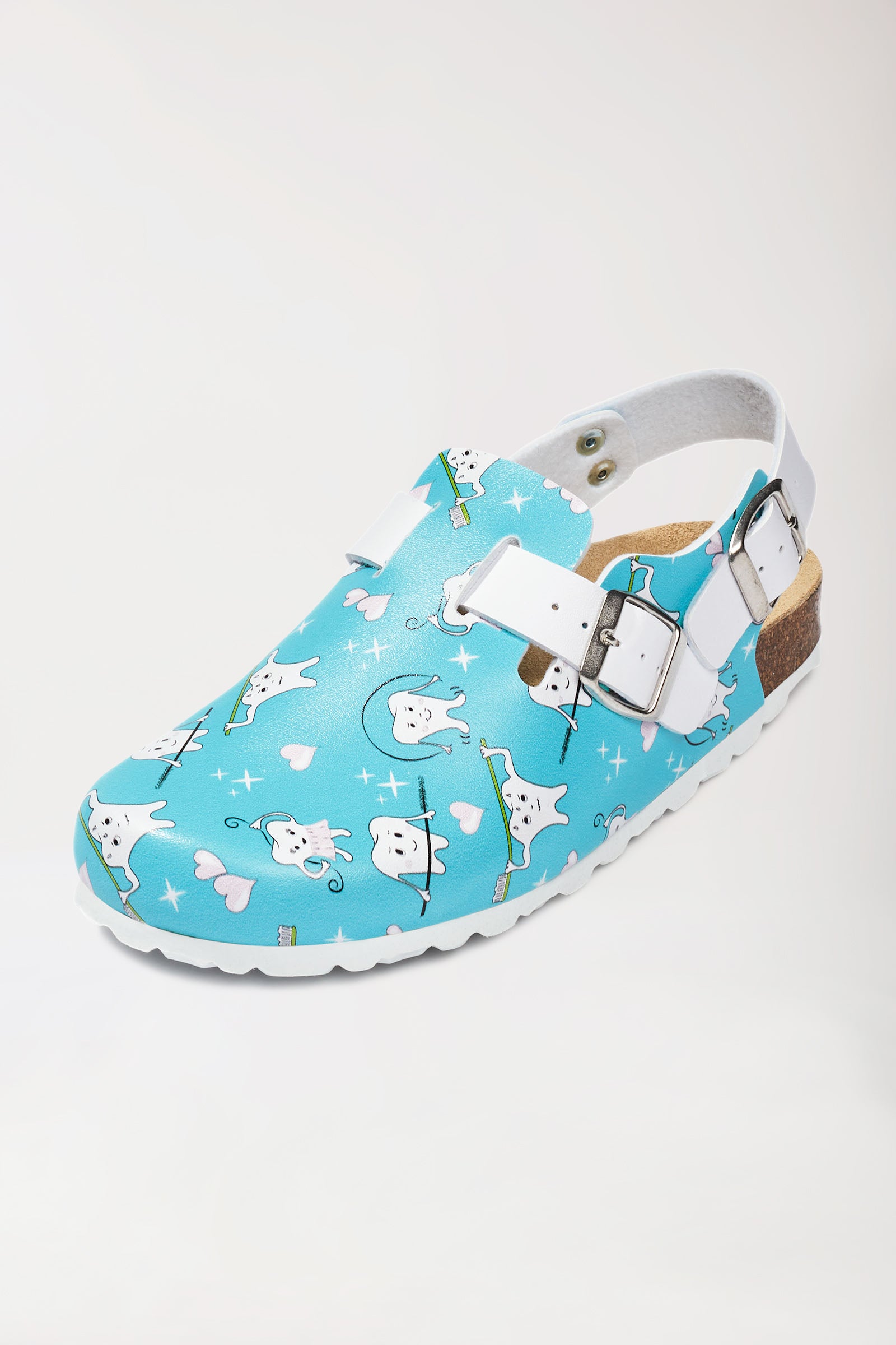 Damen Clog türkis/weiss