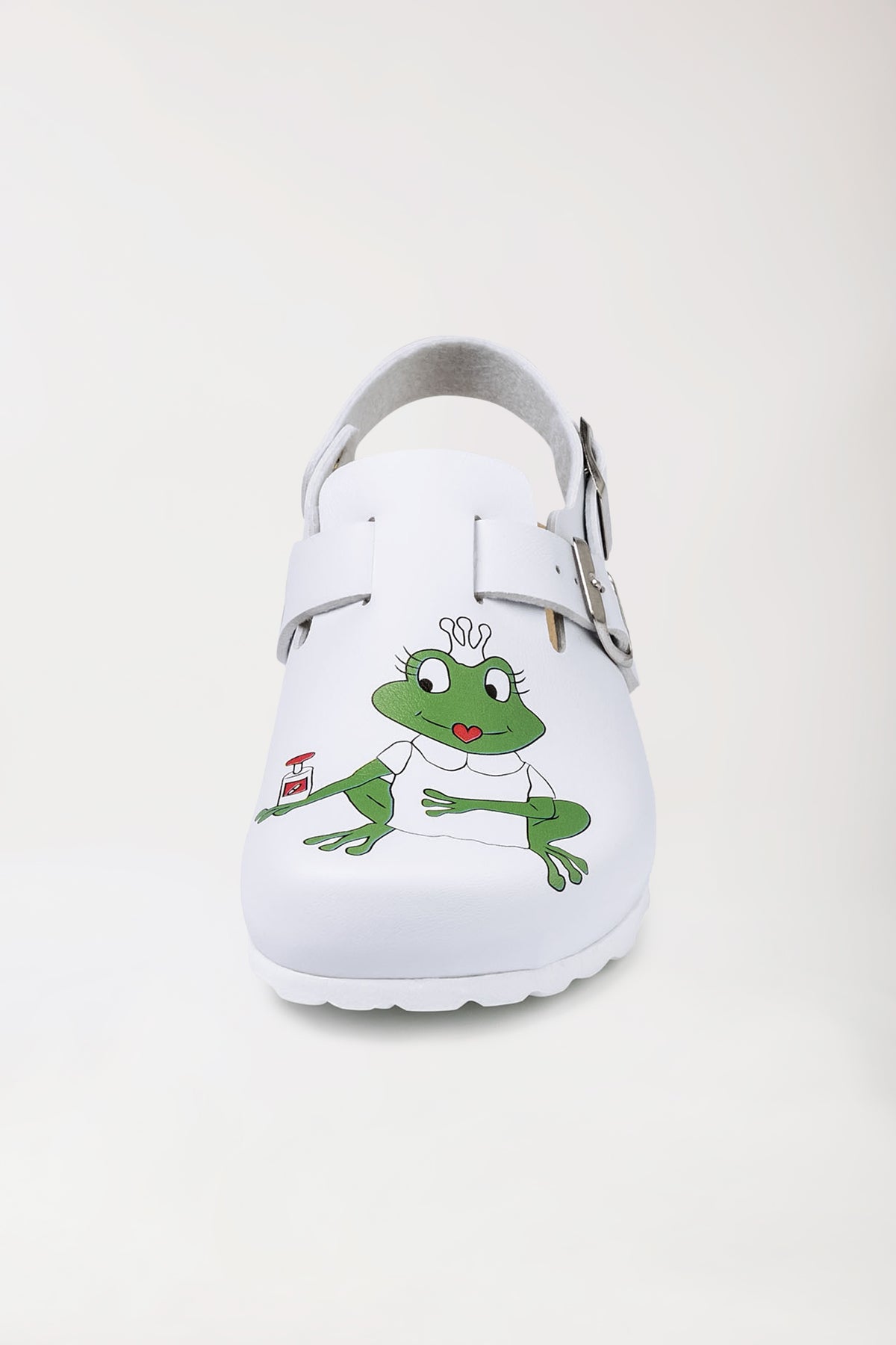 Damen Clog - Motivdruck - weiss