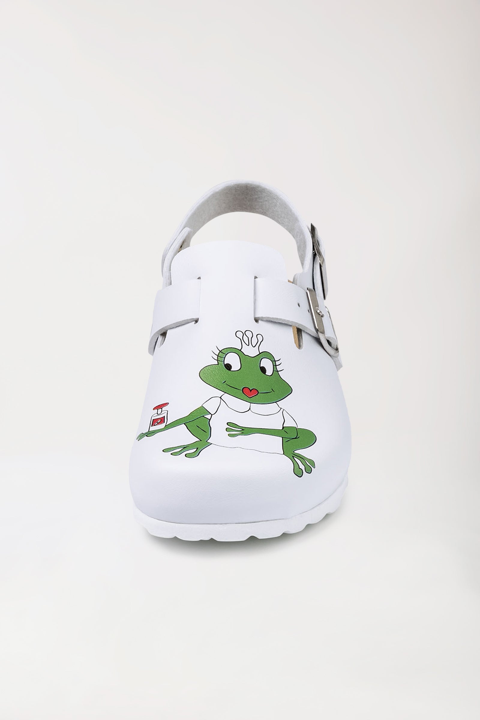Damen Clog - Motivdruck - weiss