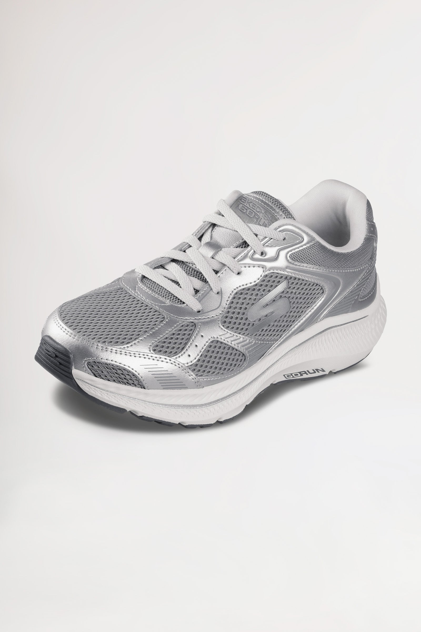 Damen Sneaker-SKECHERS-silber/weiss, Vorderansicht
