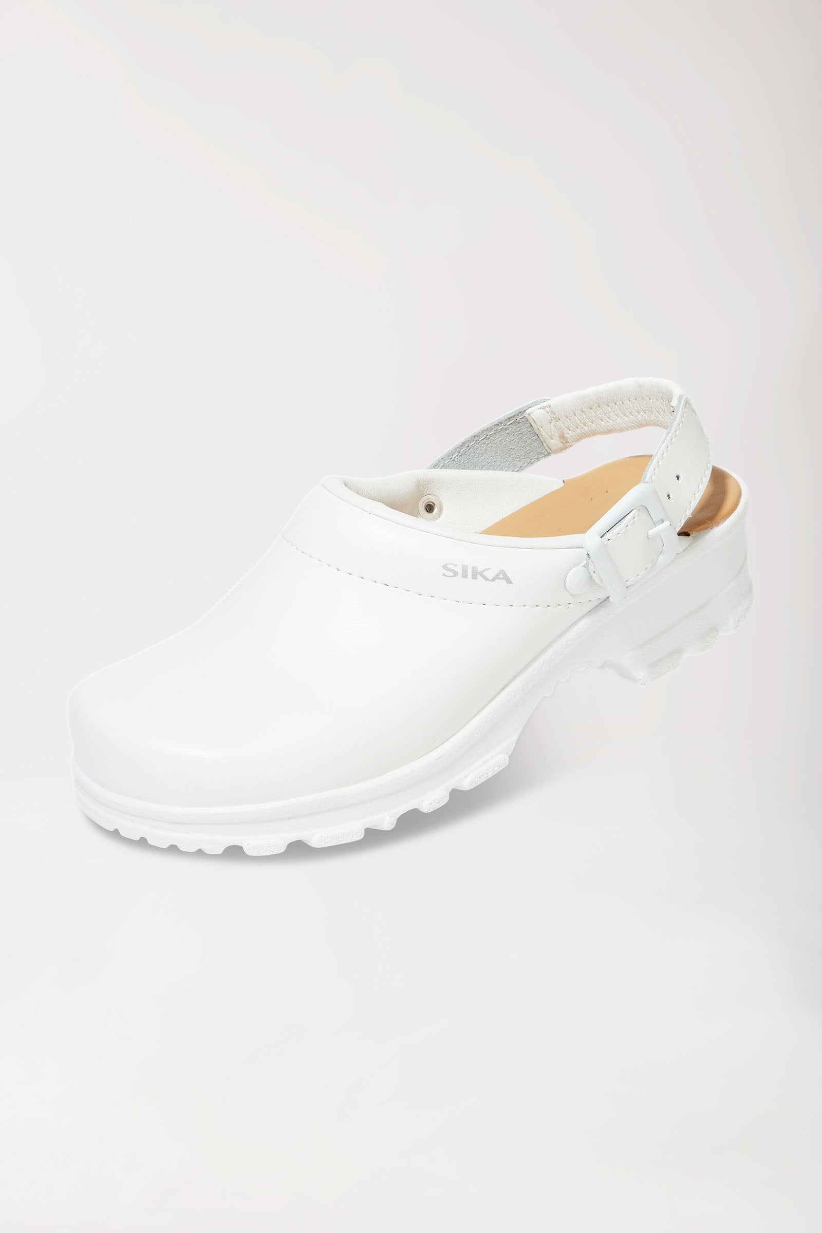 Berufs-Clog Weiss Permair Leder Unisex weiss