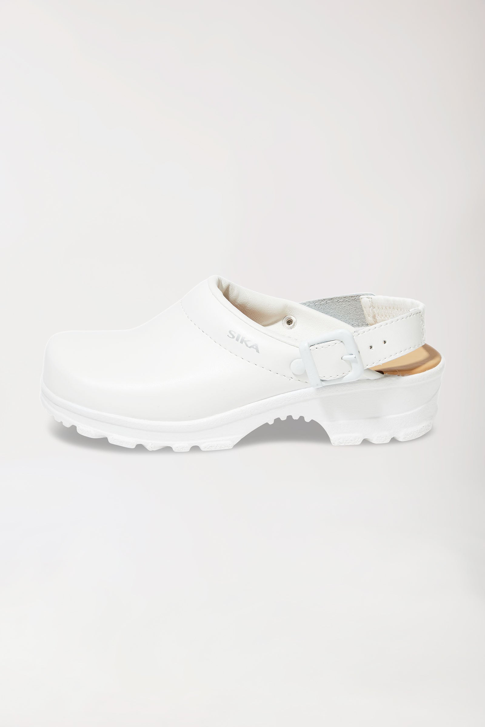 Berufs-Clog Weiss Permair Leder Unisex weiss