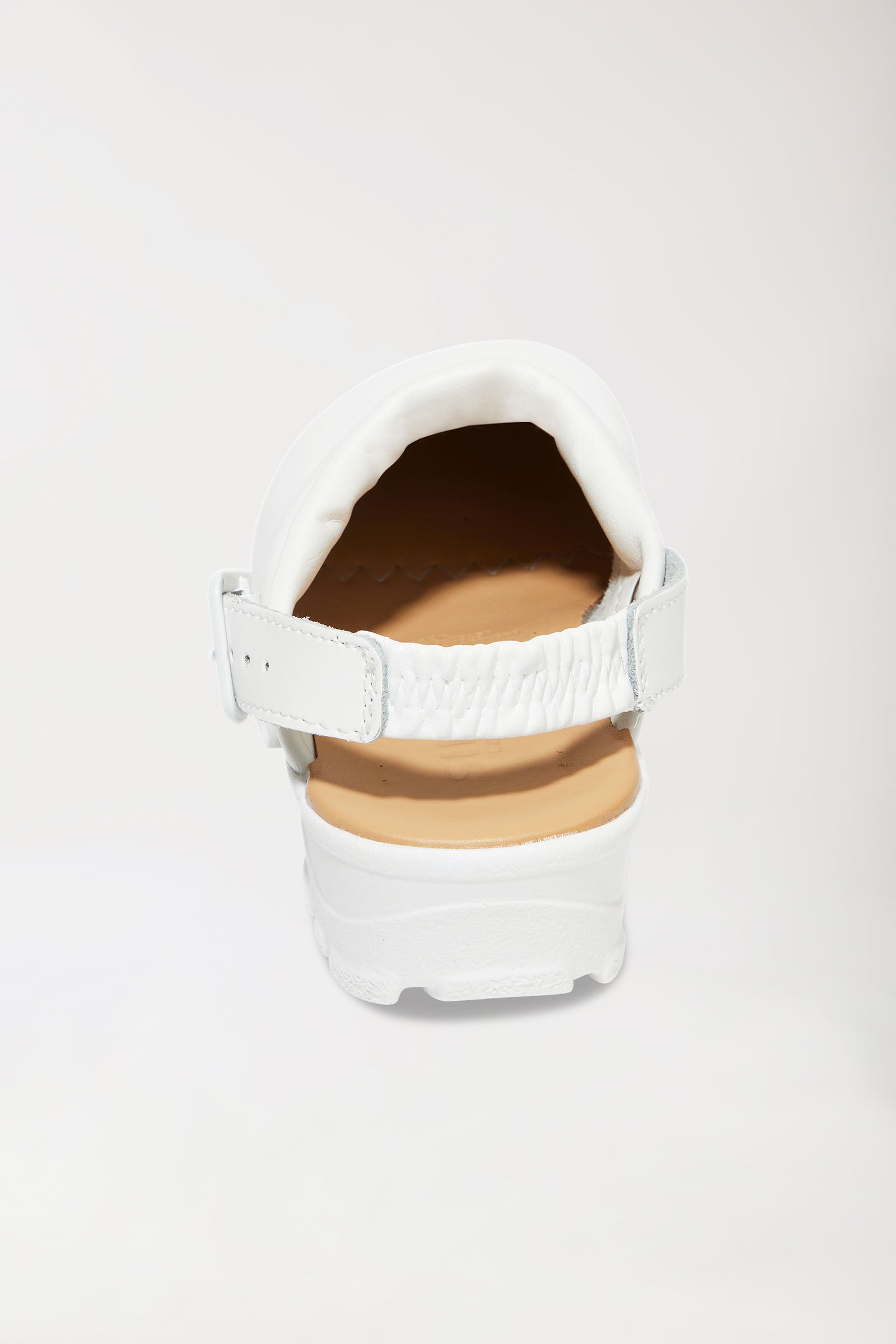 Berufs-Clog Weiss Permair Leder Unisex weiss, Vorderansicht