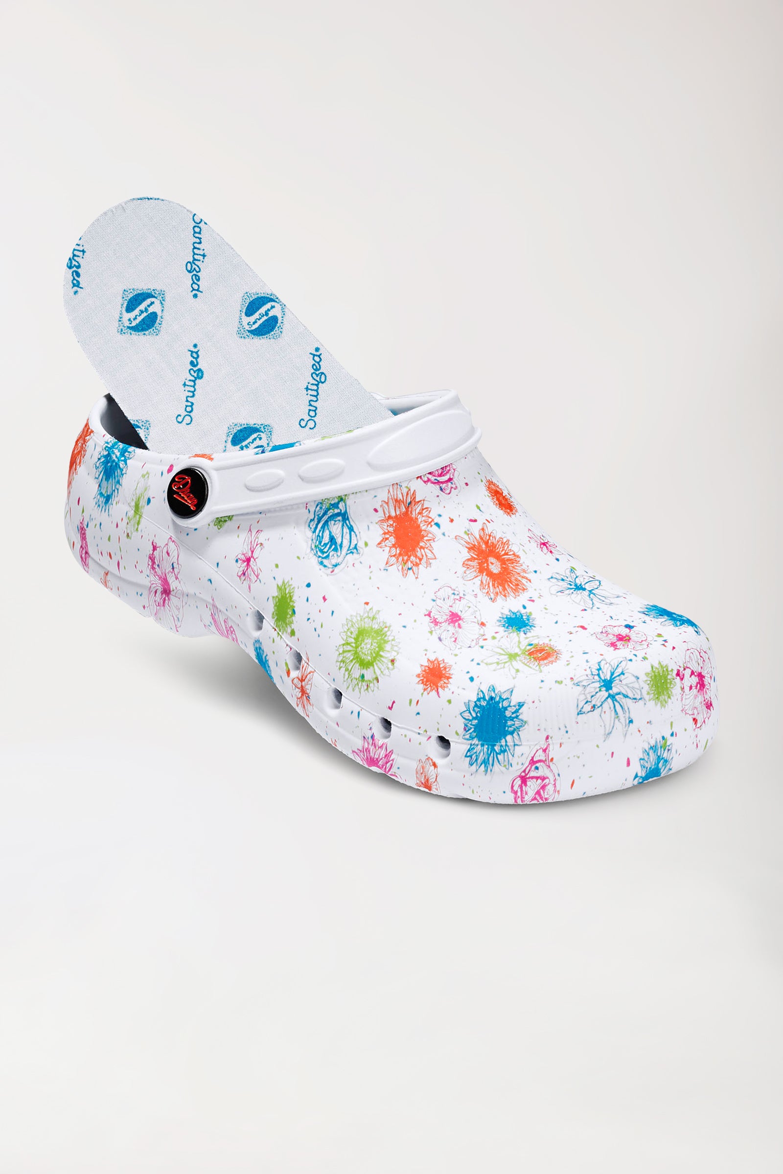 Unisex Berufsclog weiss/bunt, Vue de face