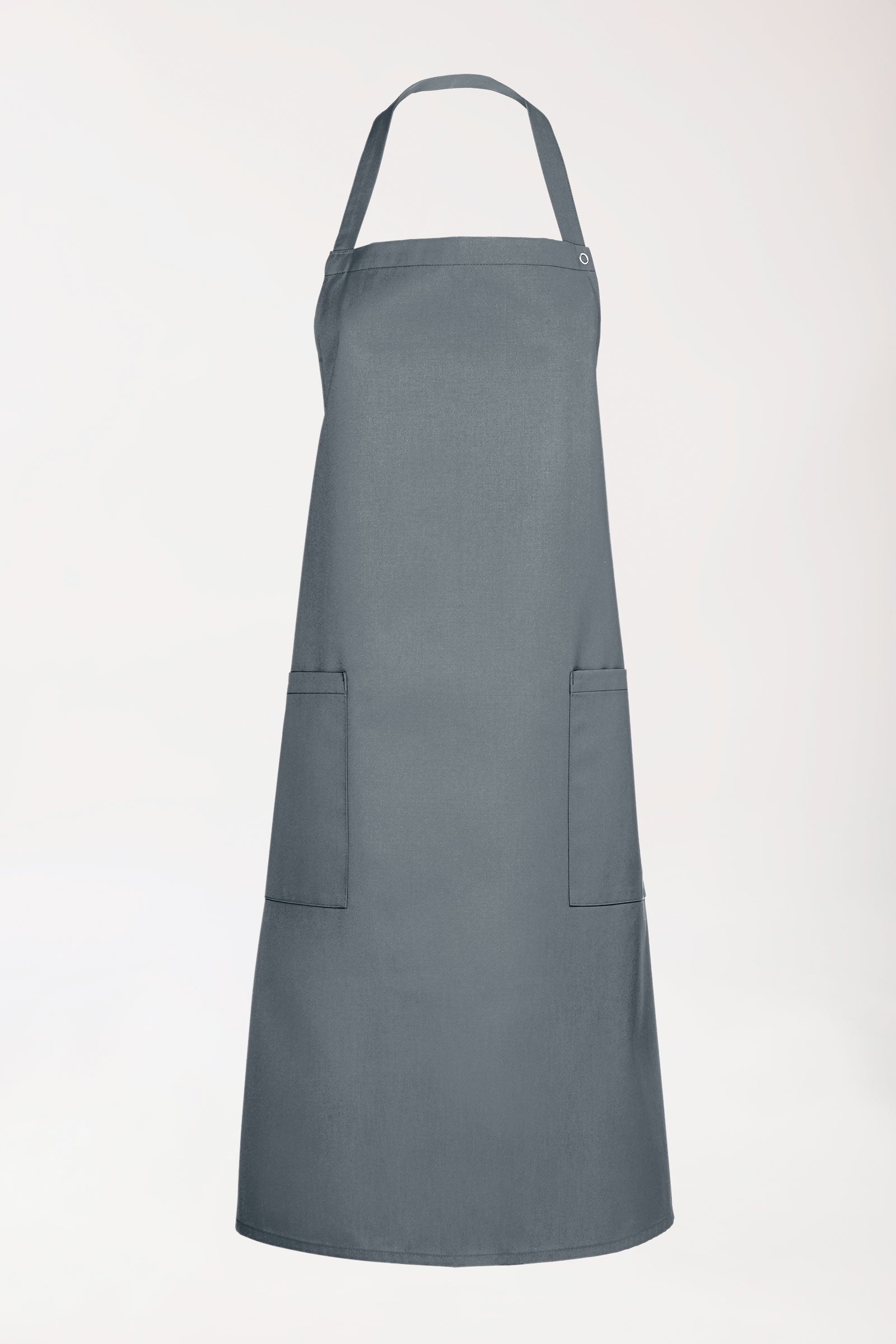 Gastro Latzschürze Unisex - Einheitsgrösse steingrau, Vue de face