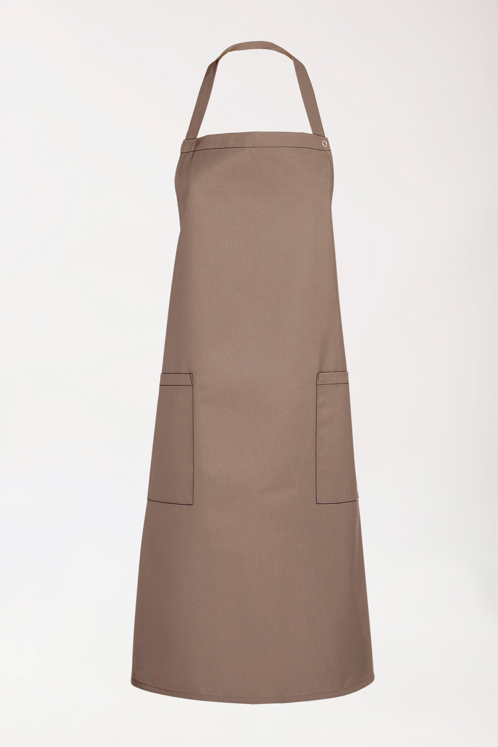 Gastro Latzschürze Unisex - Einheitsgrösse taupe, Vue de face