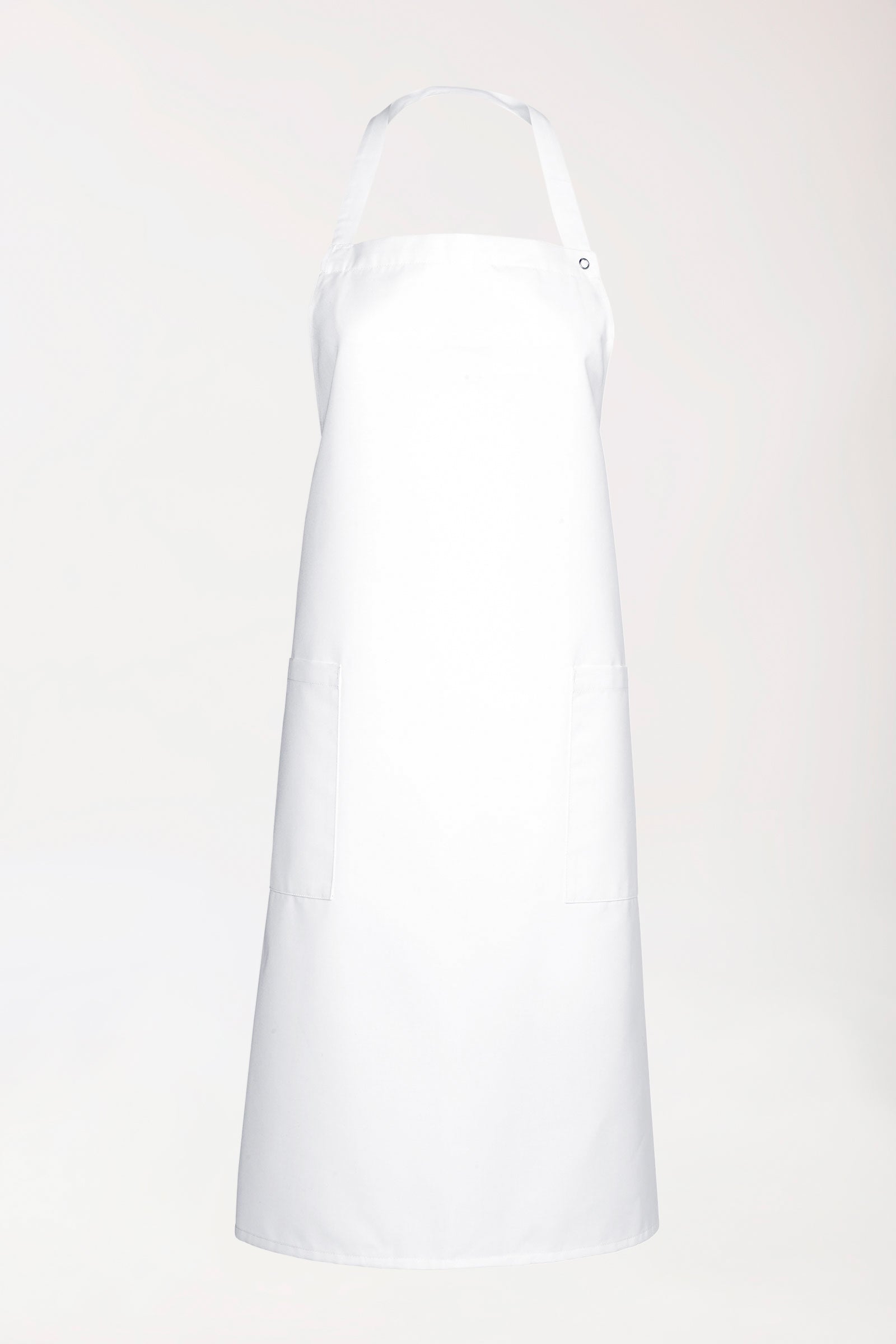 Gastro Latzschürze Unisex - Einheitsgrösse weiss, Vorderansicht