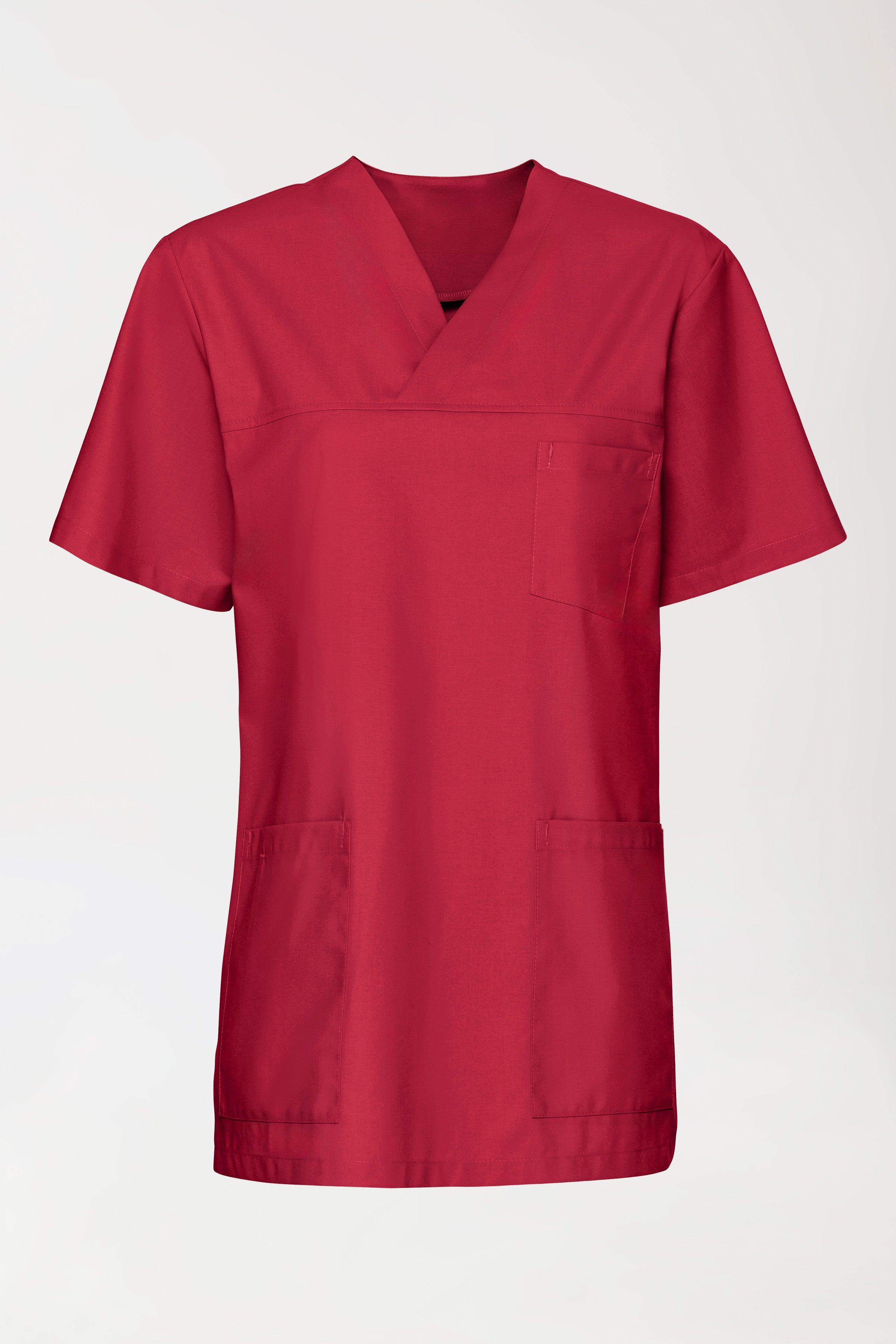 Schlupfkasack Unisex - V-Ausschnitt rot, Vue de face