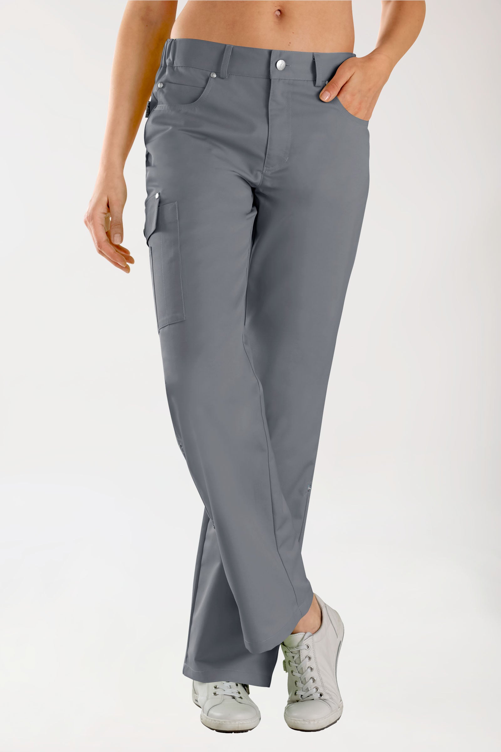 JUST STRONG Hose Unisex - Teilgummibund steingrau, Vue de face