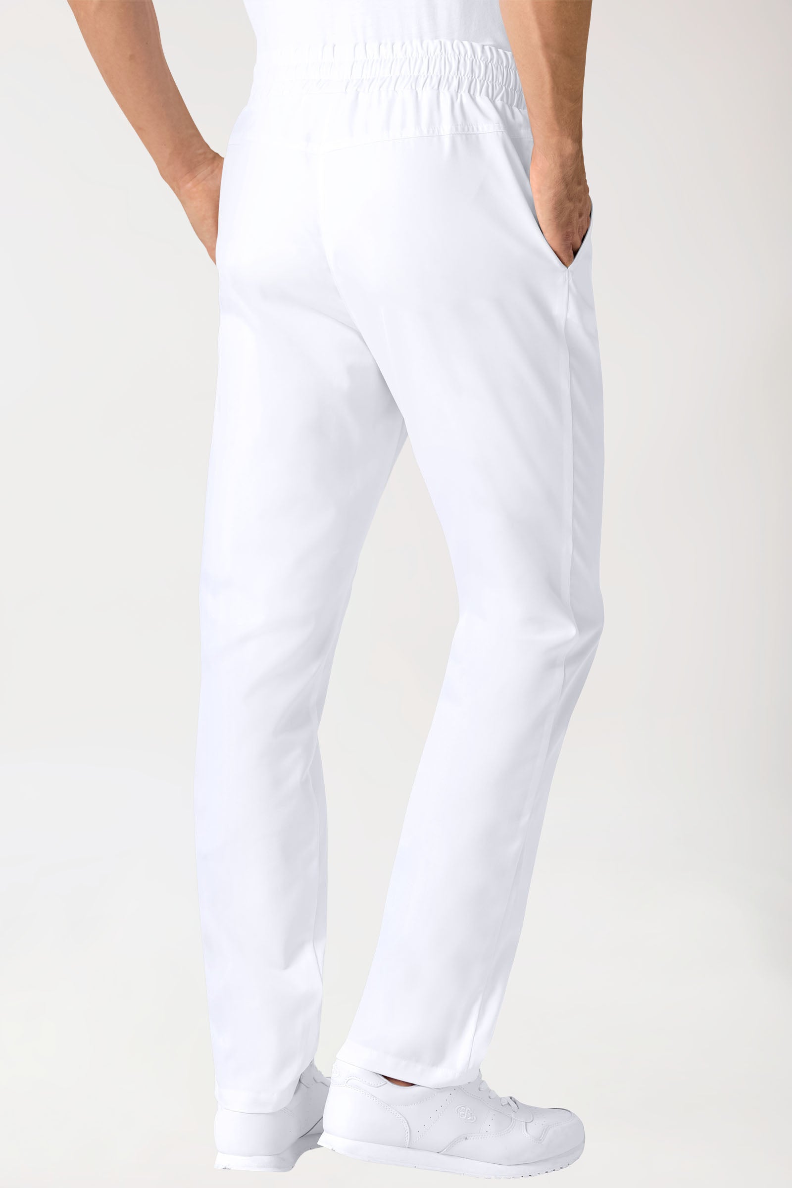Hose Unisex - hoher Bund - Rundumgummi - weiss