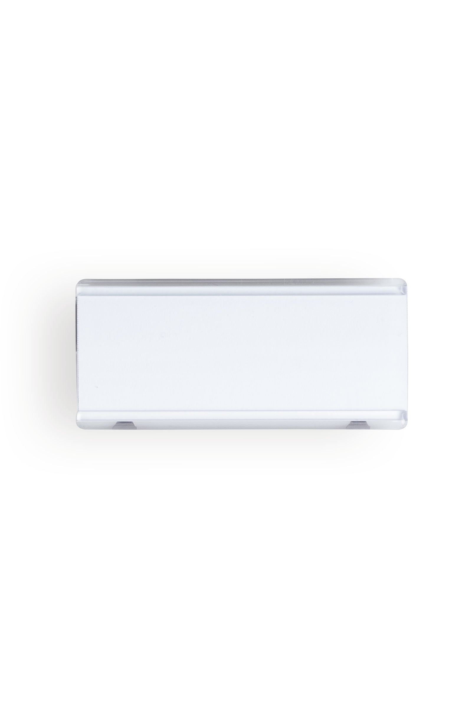 Namensschild Anstecknadel Transparent 7x3 cm, Vue de face