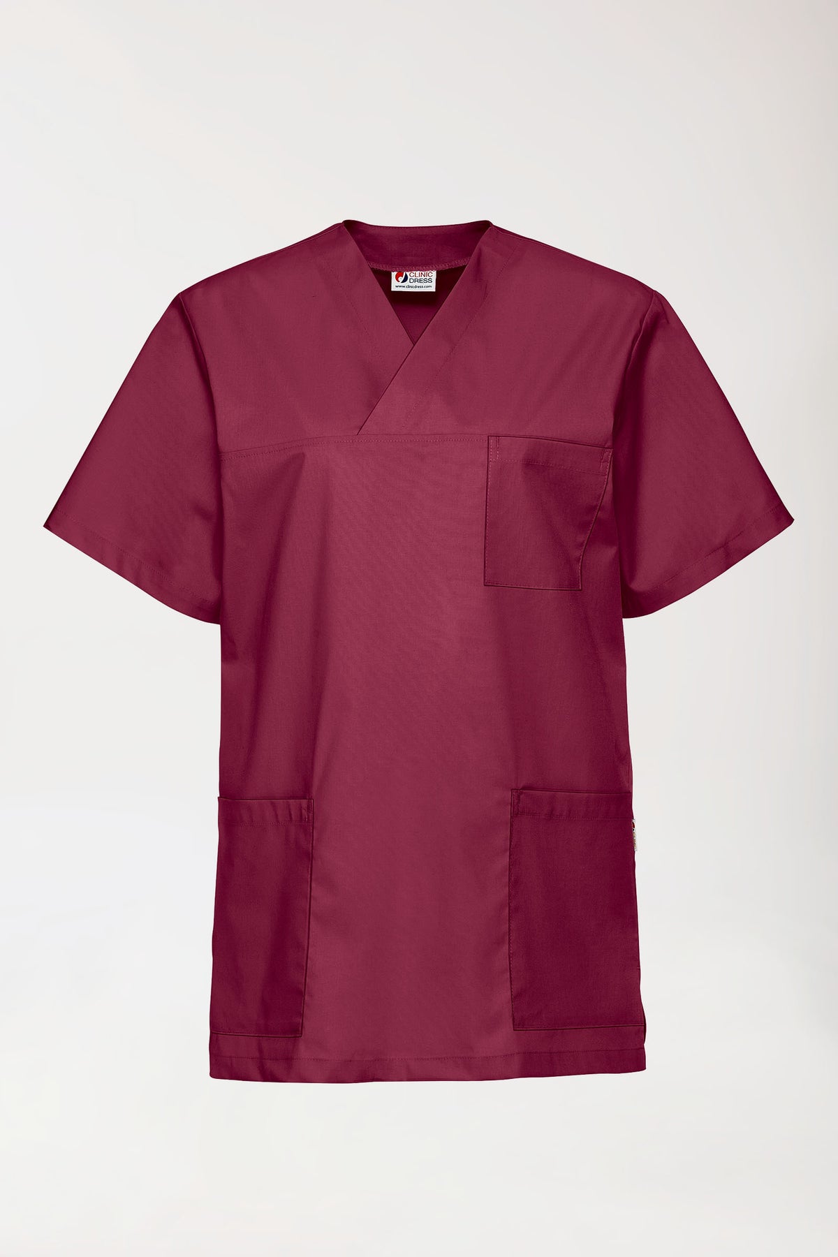 Stretch Schlupfkasack Unisex - V-Ausschnitt bordeaux, Vue de face