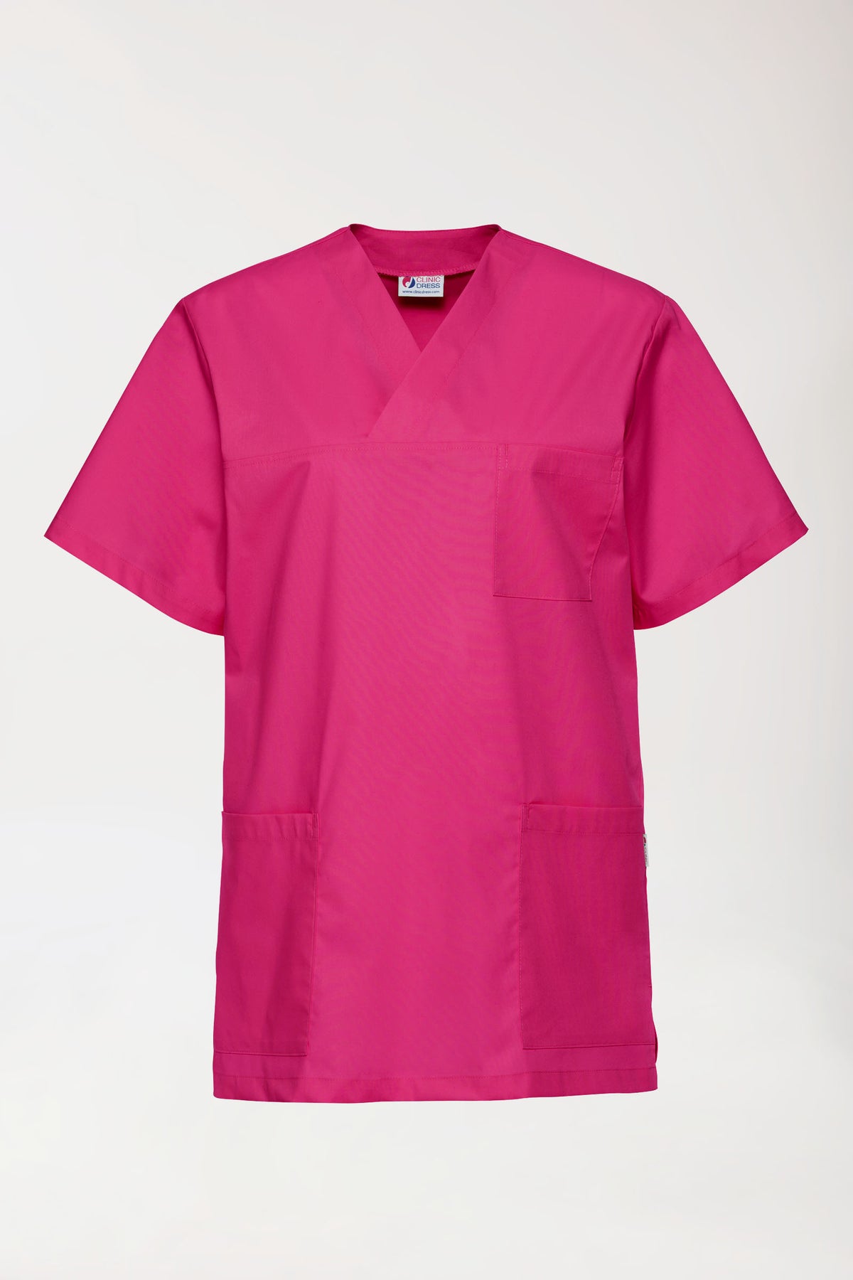 Stretch Schlupfkasack Unisex - V-Ausschnitt pink, Vue de face