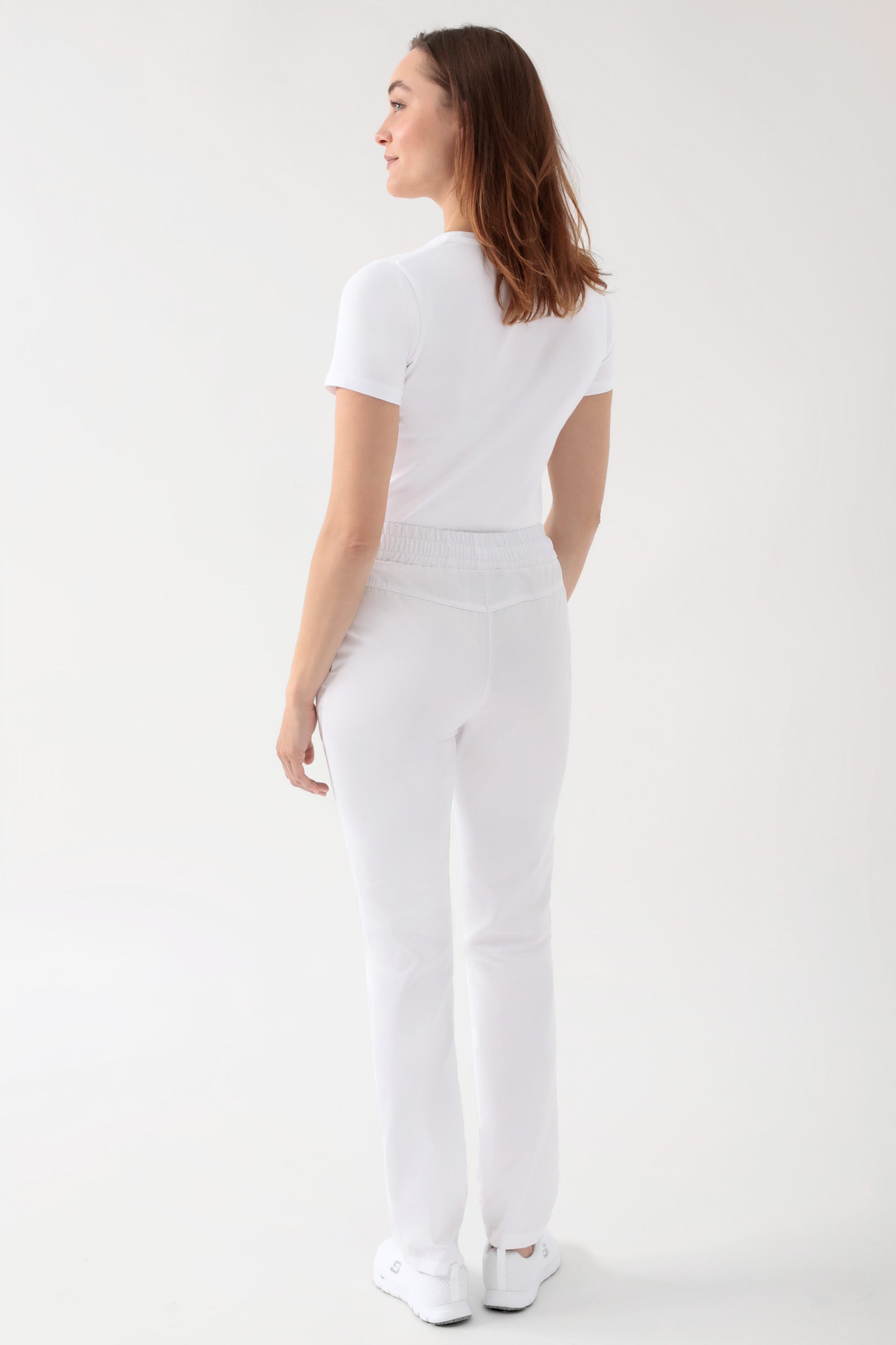 CORE Hose Unisex - hoher Bund weiss, Rückansicht 