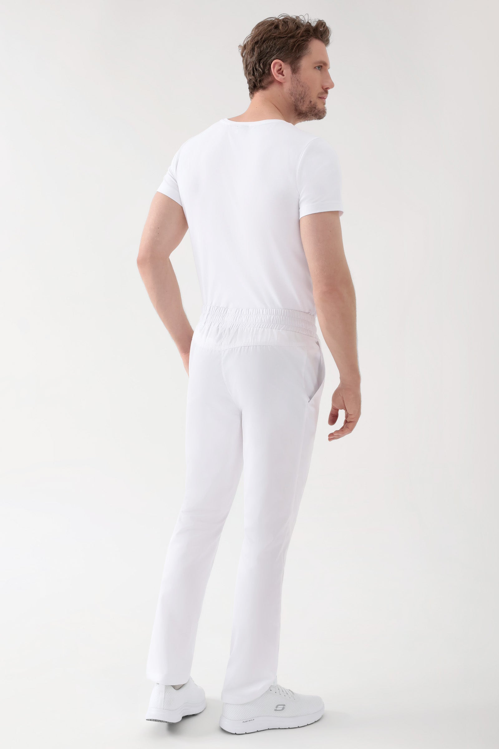 CORE Hose Unisex - hoher Bund weiss, Rückansicht 