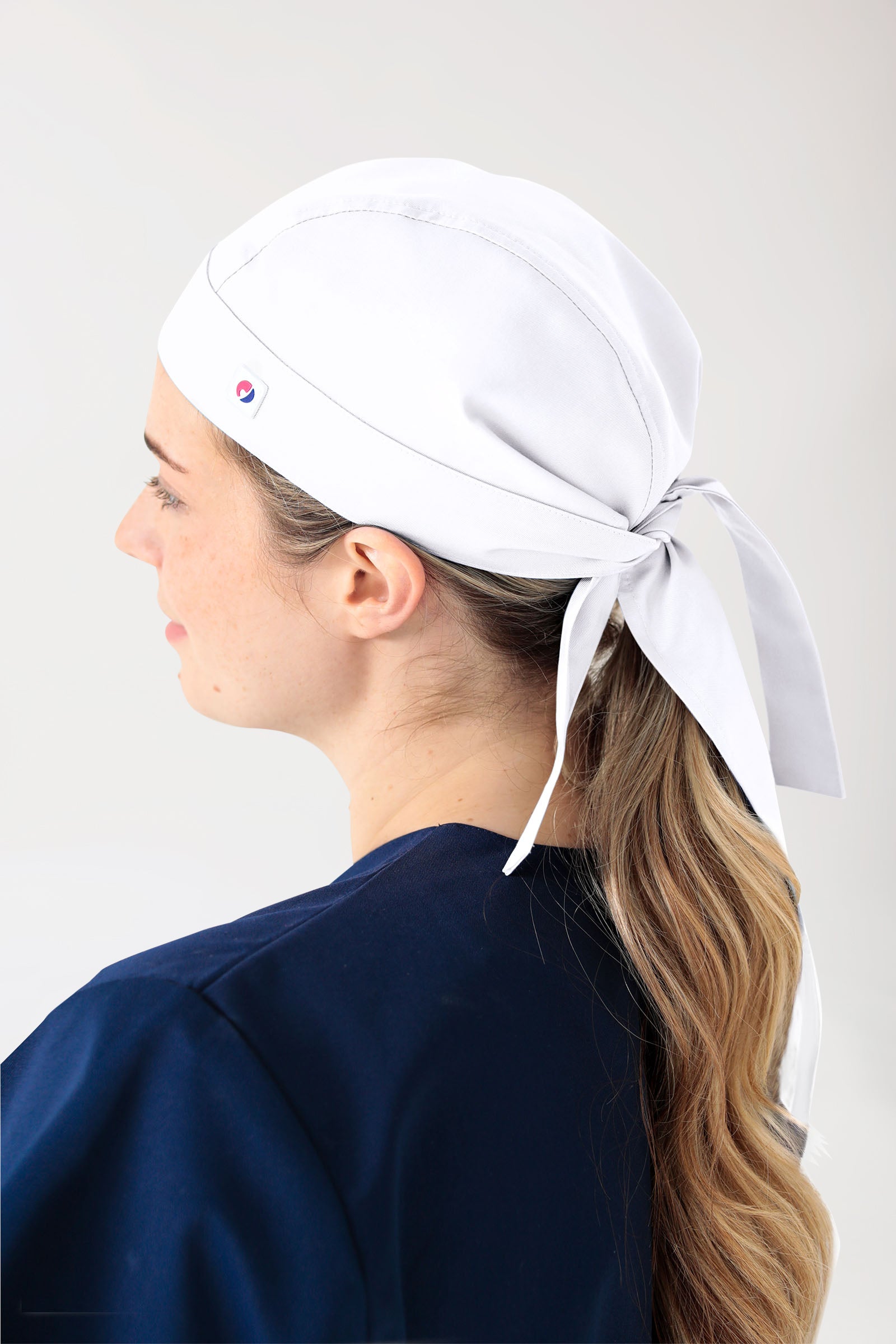 JUST STRONG Bandana Kopftuch Unisex weiss, Vue de dos 