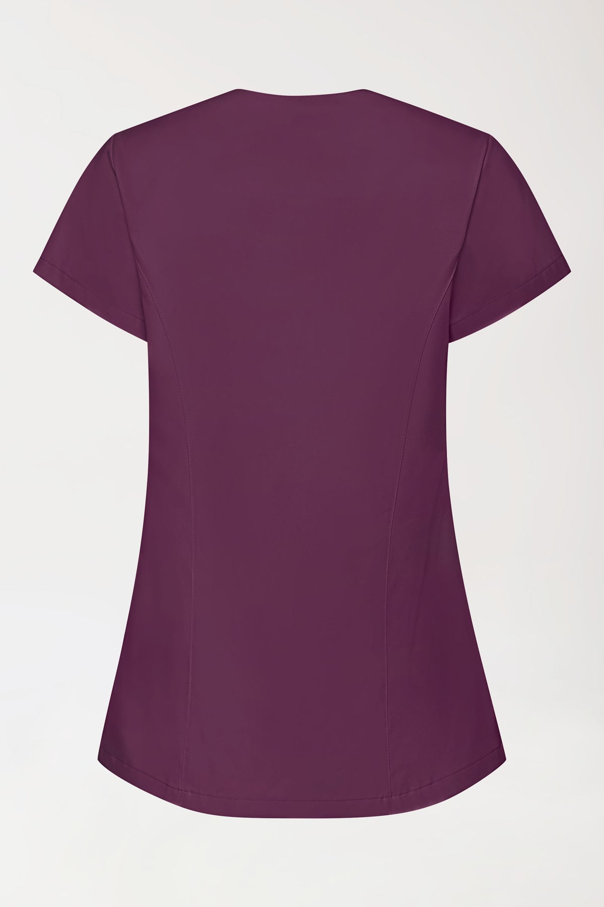 GREEN Stretch Kasack Damen - asymmetrische Druckknopfleiste pflaume, Vue de dos 