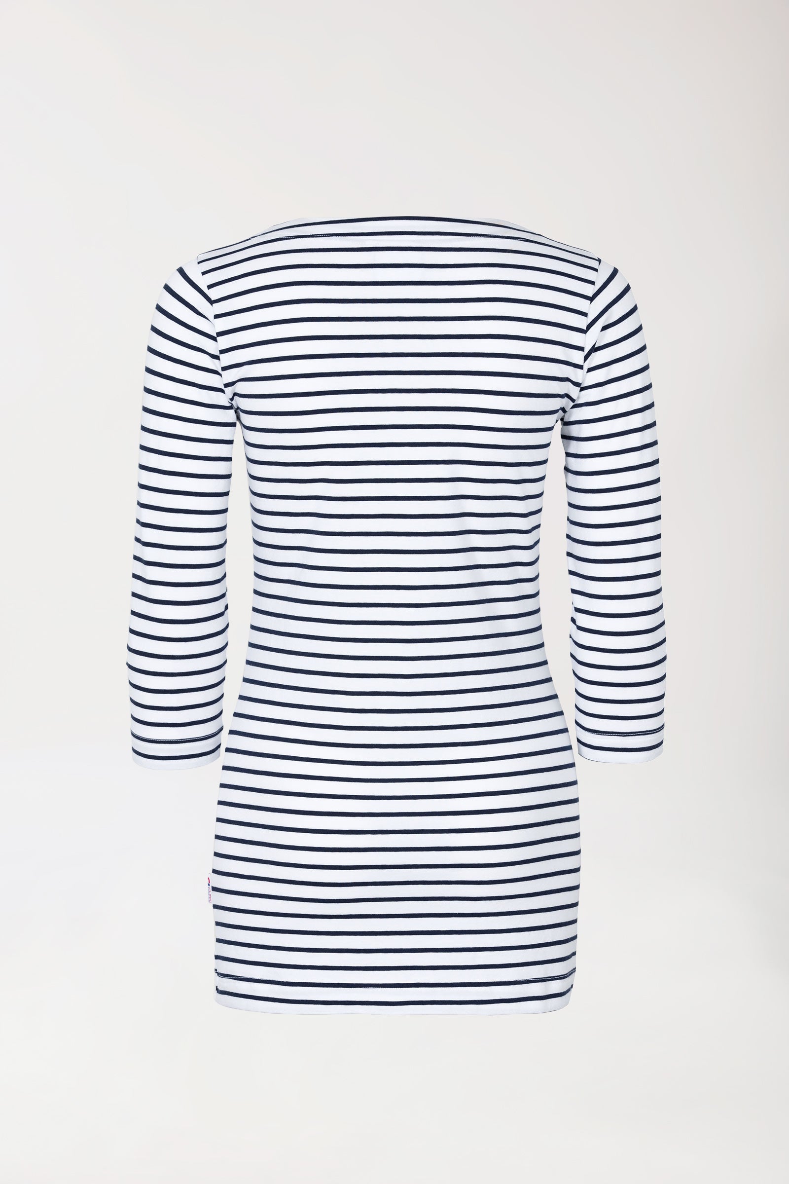 Longshirt Damen - 3/4 Arm weiss/navy, Vue de dos 