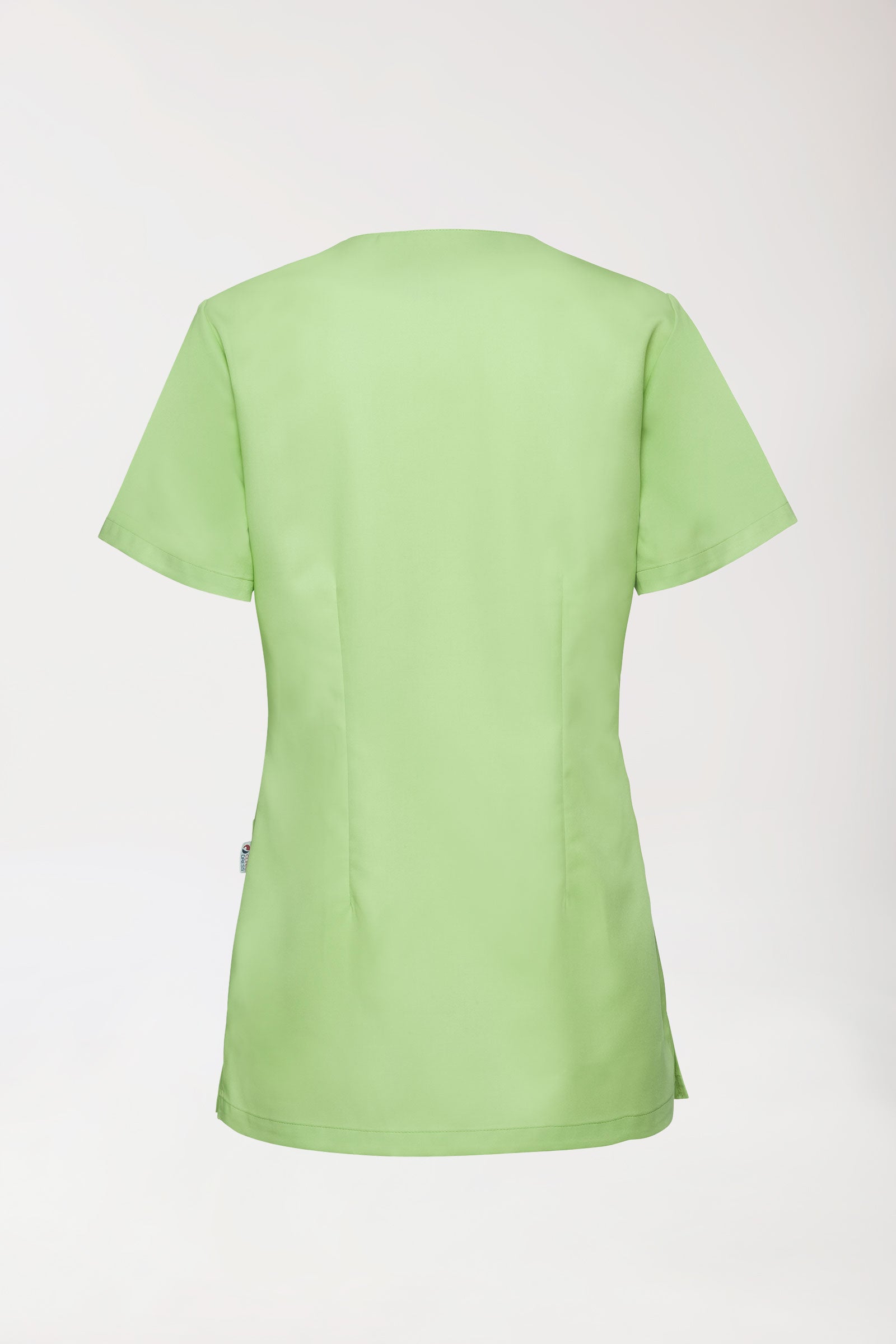 GREEN Schlupfkasack Damen - Druckknöpfe apfelgrün, Rückansicht 