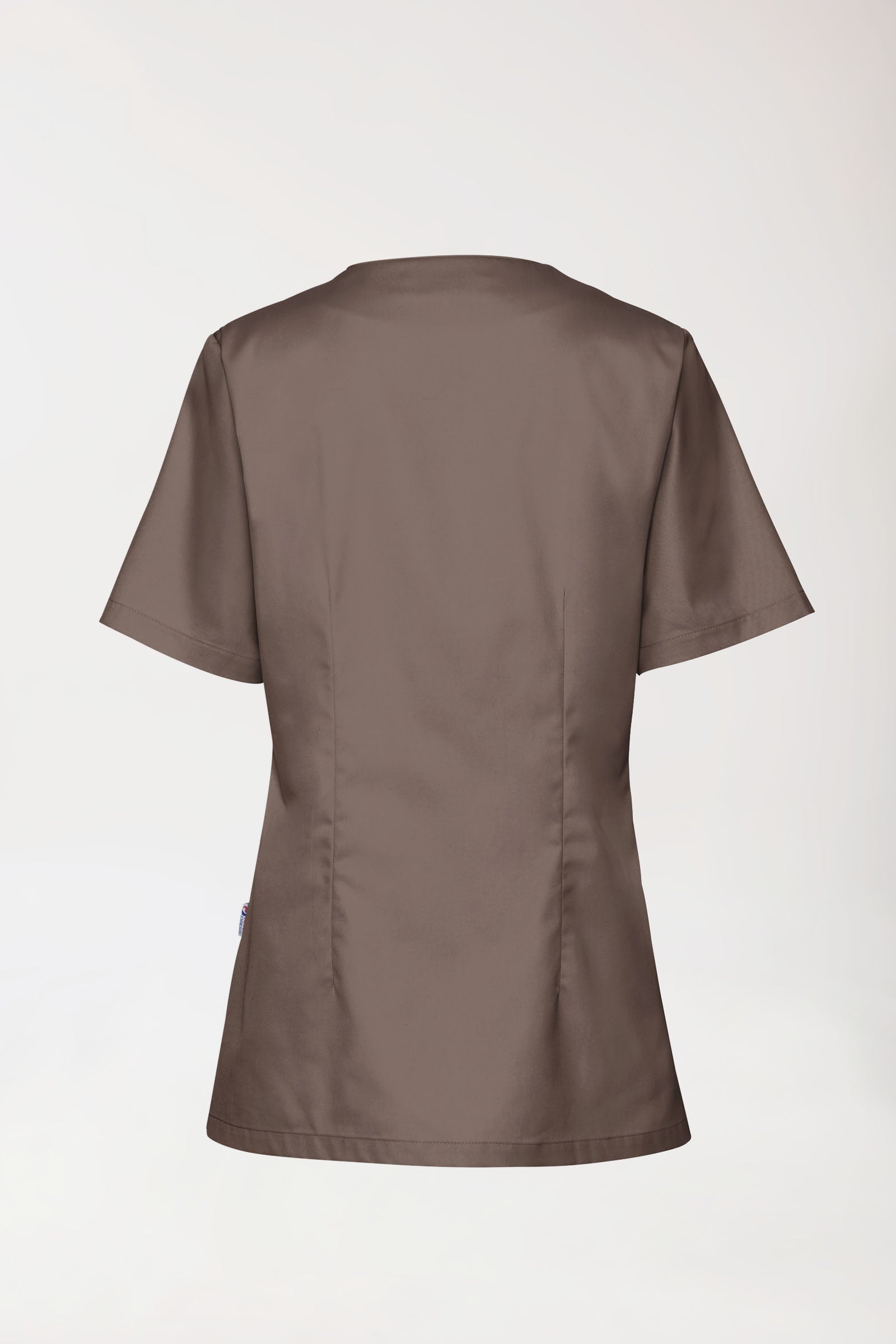 CORE Schlupfkasack Damen - Herzausschnitt deep taupe, Rückansicht 
