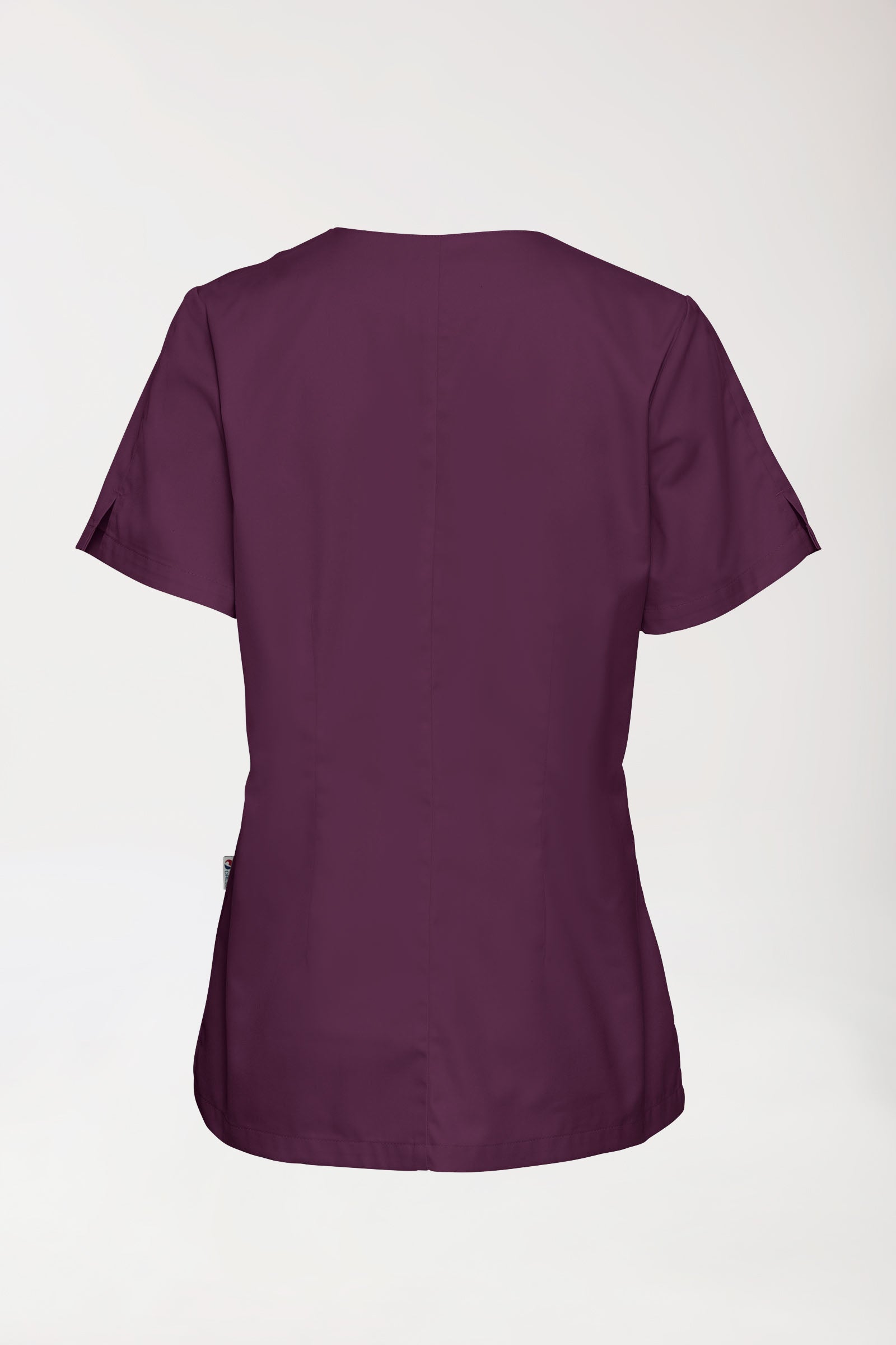 CORE Schlupfkasack Damen curved fit - mit Druckknöpfen pflaume, Vue de dos 