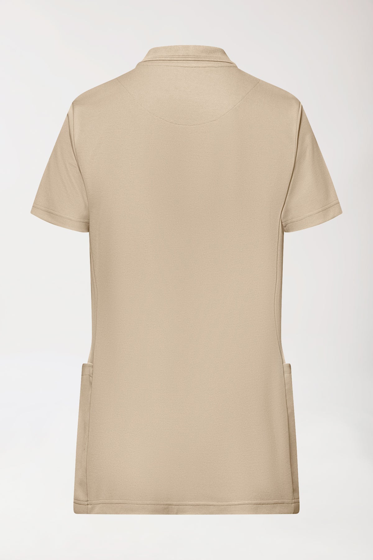 COMFY FLEX Stretch Schlupfkasack Damen - Polokragen sand, Rückansicht 
