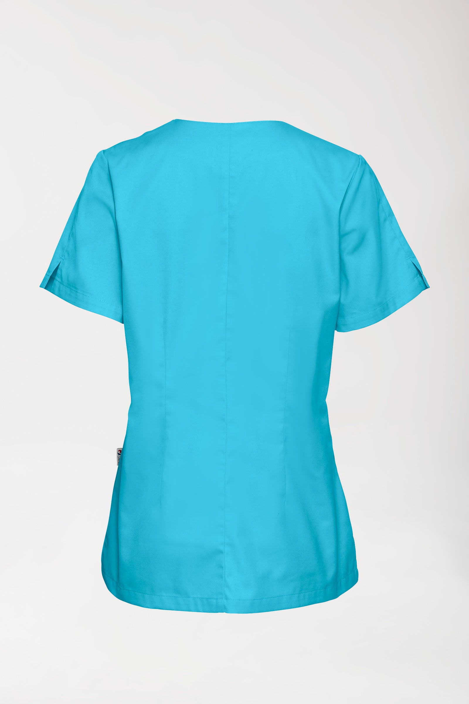 CORE Schlupfkasack Damen curved fit - mit Druckknöpfen türkis, Vue de dos 