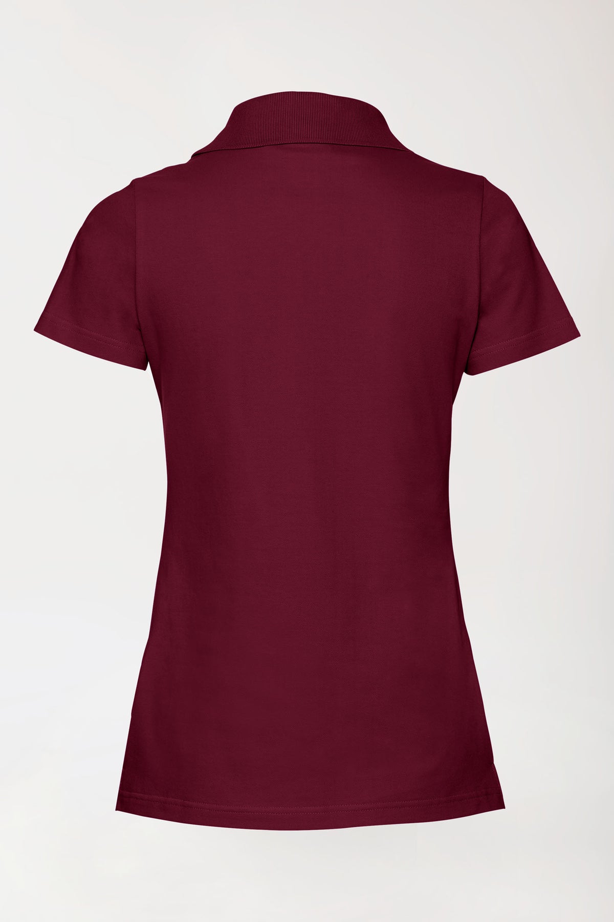 Stretch Shirt Damen - Polokragen bordeaux, Vue de dos 