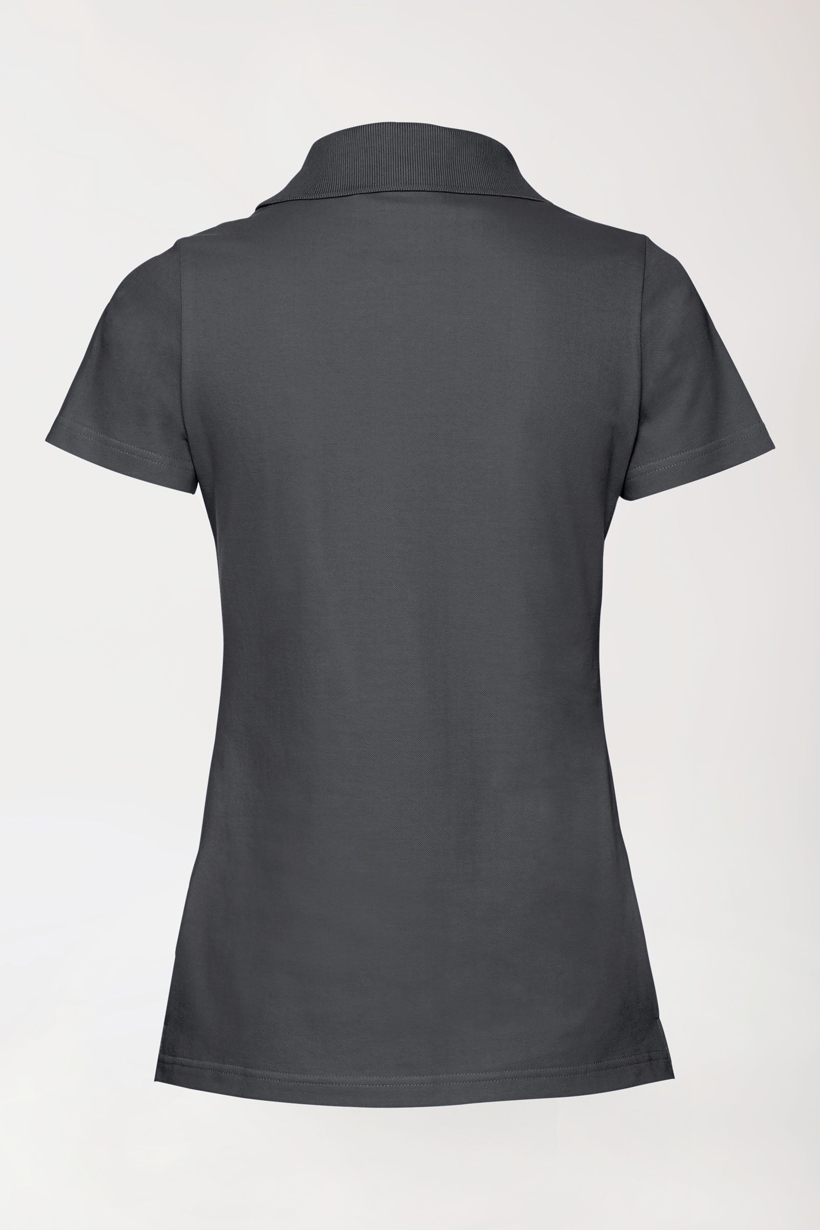Stretch Shirt Damen - Polokragen erzgrau