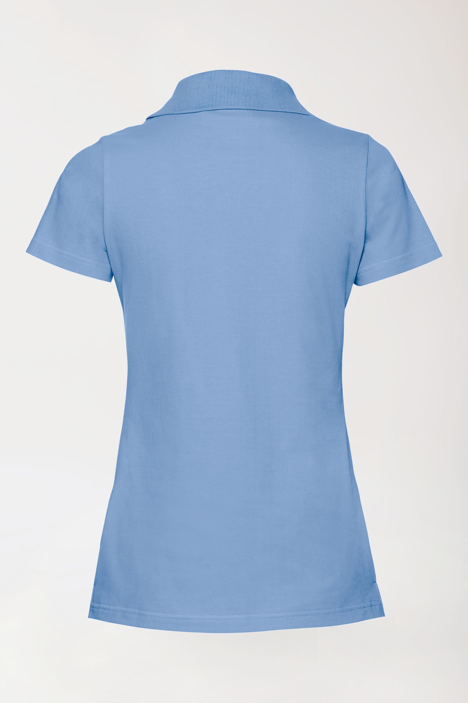 Stretch Shirt Damen - Polokragen himmelblau, Vue de dos 
