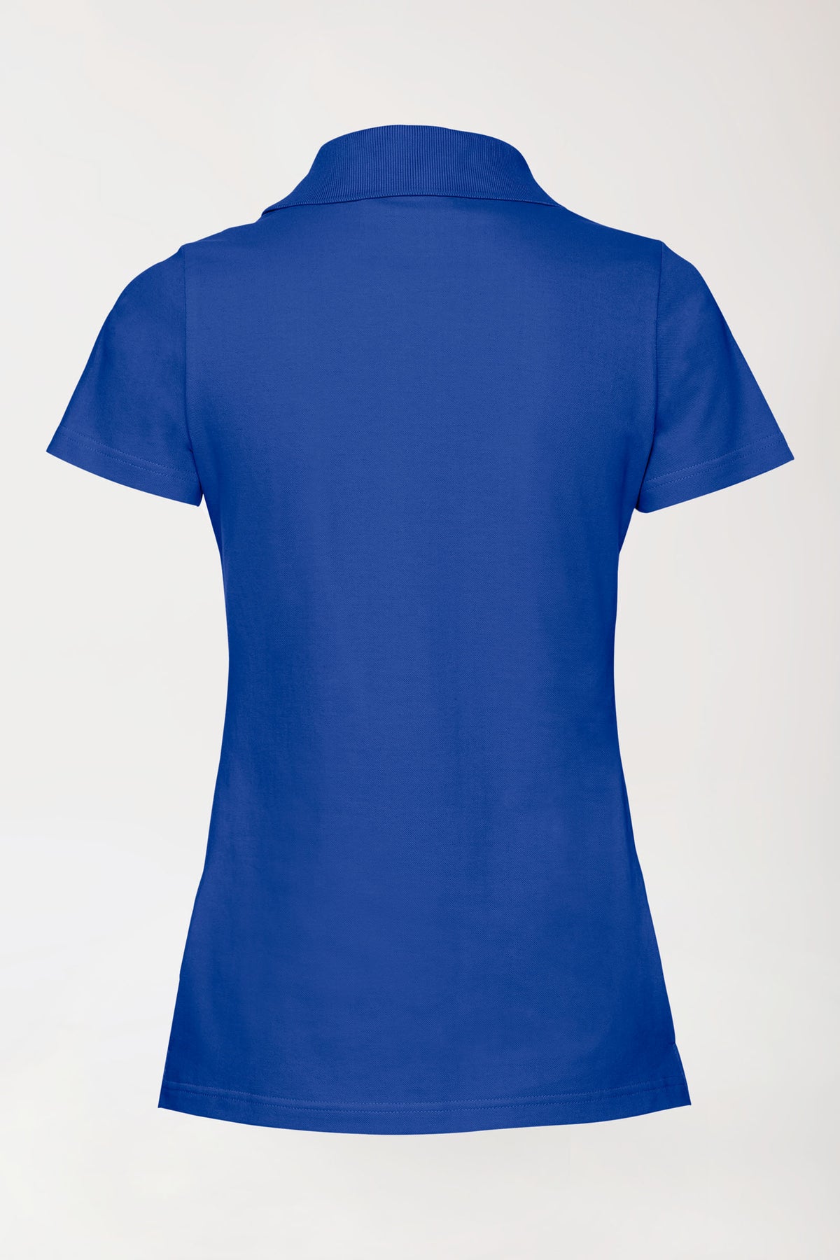 Stretch Shirt Damen - Polokragen königsblau, Vue de dos 