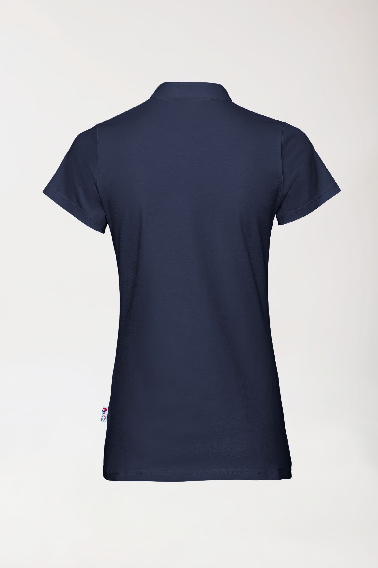 Stretch Shirt Damen - Stehkragen navy, Vue de dos 